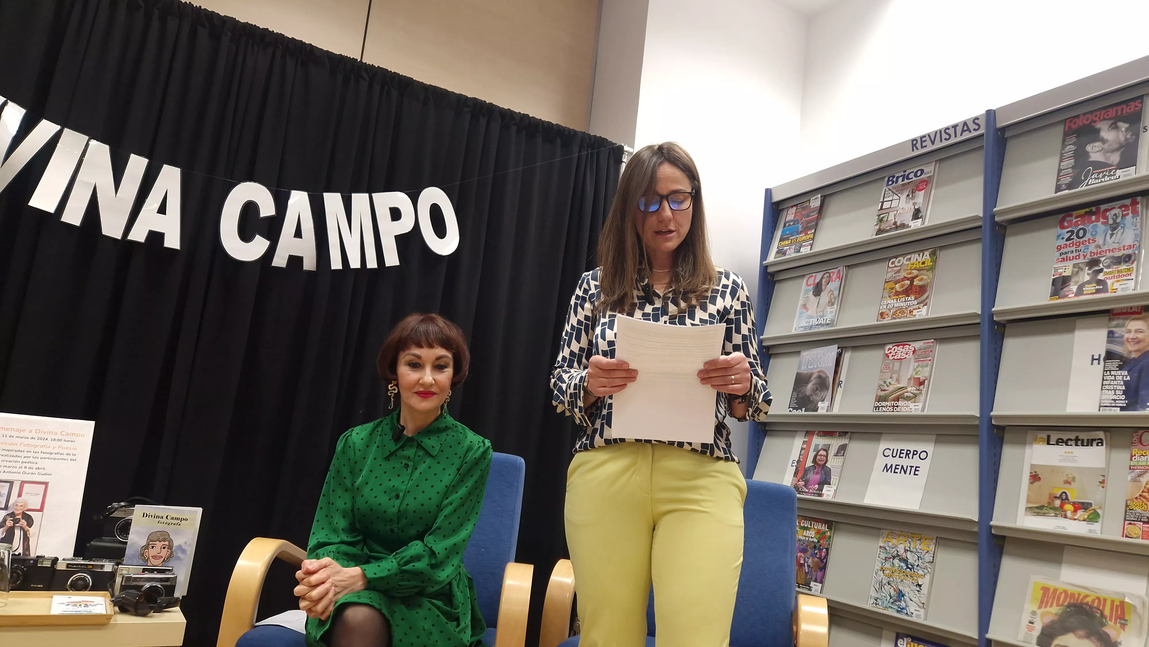 Homenaje a Divina Campo de las Bibliotecas Municipales de Huesca. Foto Myriam Martínez 