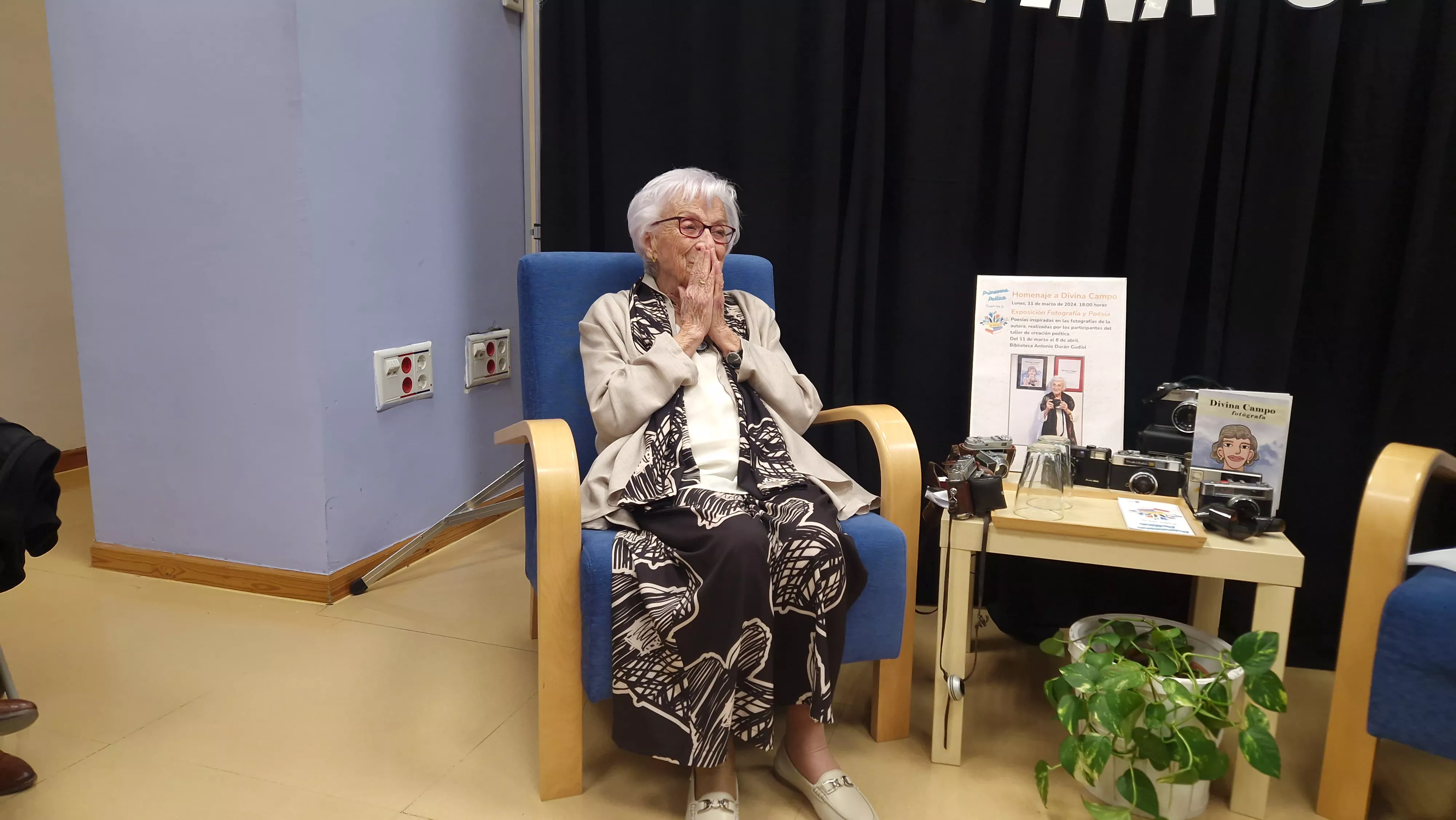 Homenaje a Divina Campo de las Bibliotecas Municipales de Huesca. Foto Myriam Martínez 