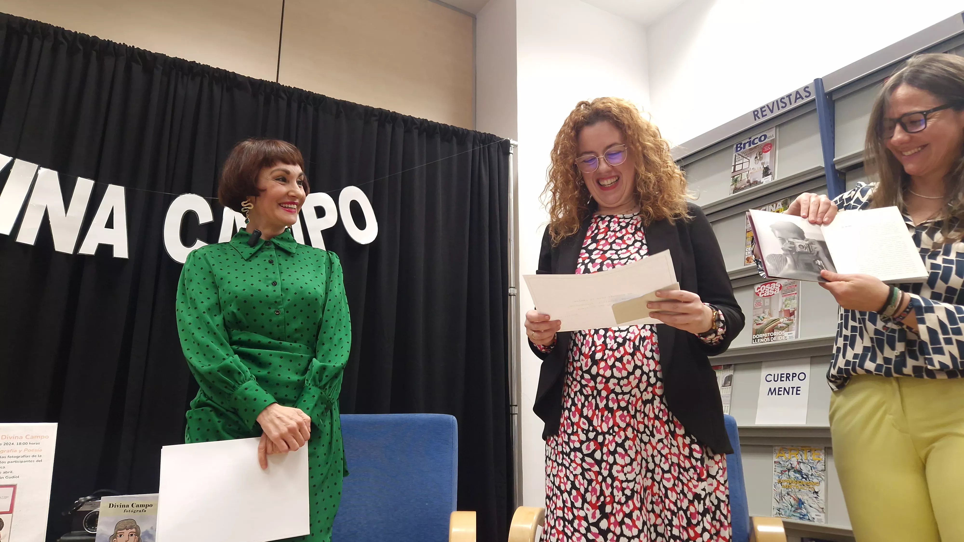 Homenaje a Divina Campo de las Bibliotecas Municipales de Huesca. Foto Myriam Martínez 