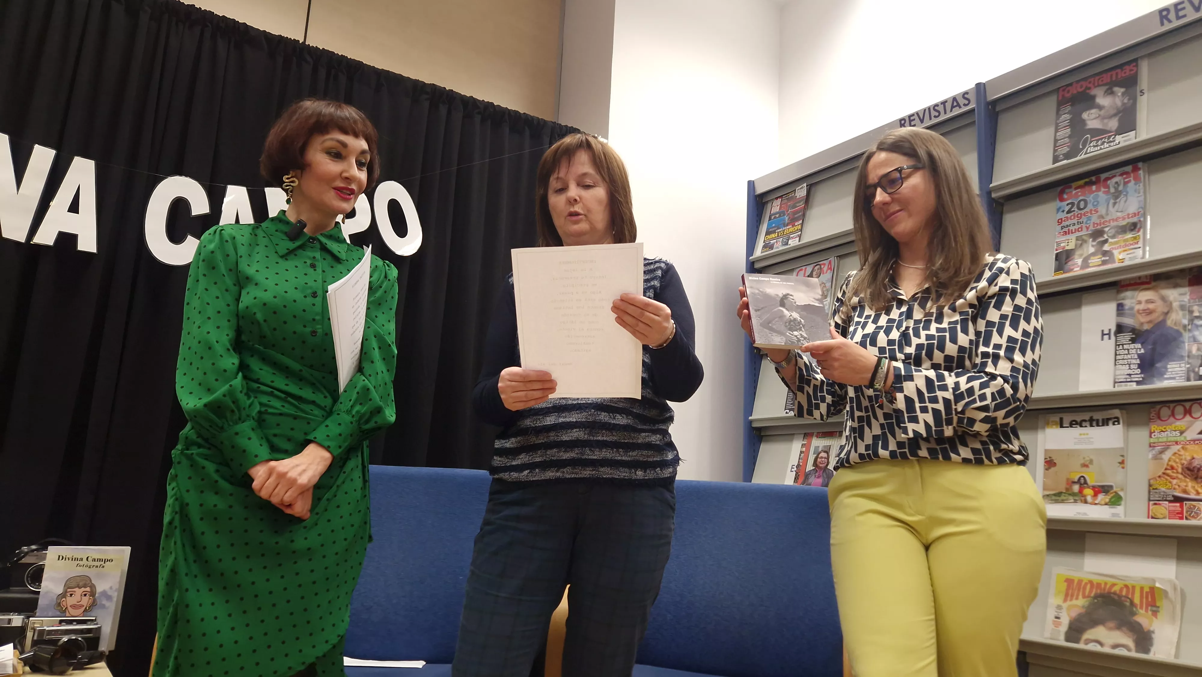 Homenaje a Divina Campo de las Bibliotecas Municipales de Huesca. Foto Myriam Martínez 