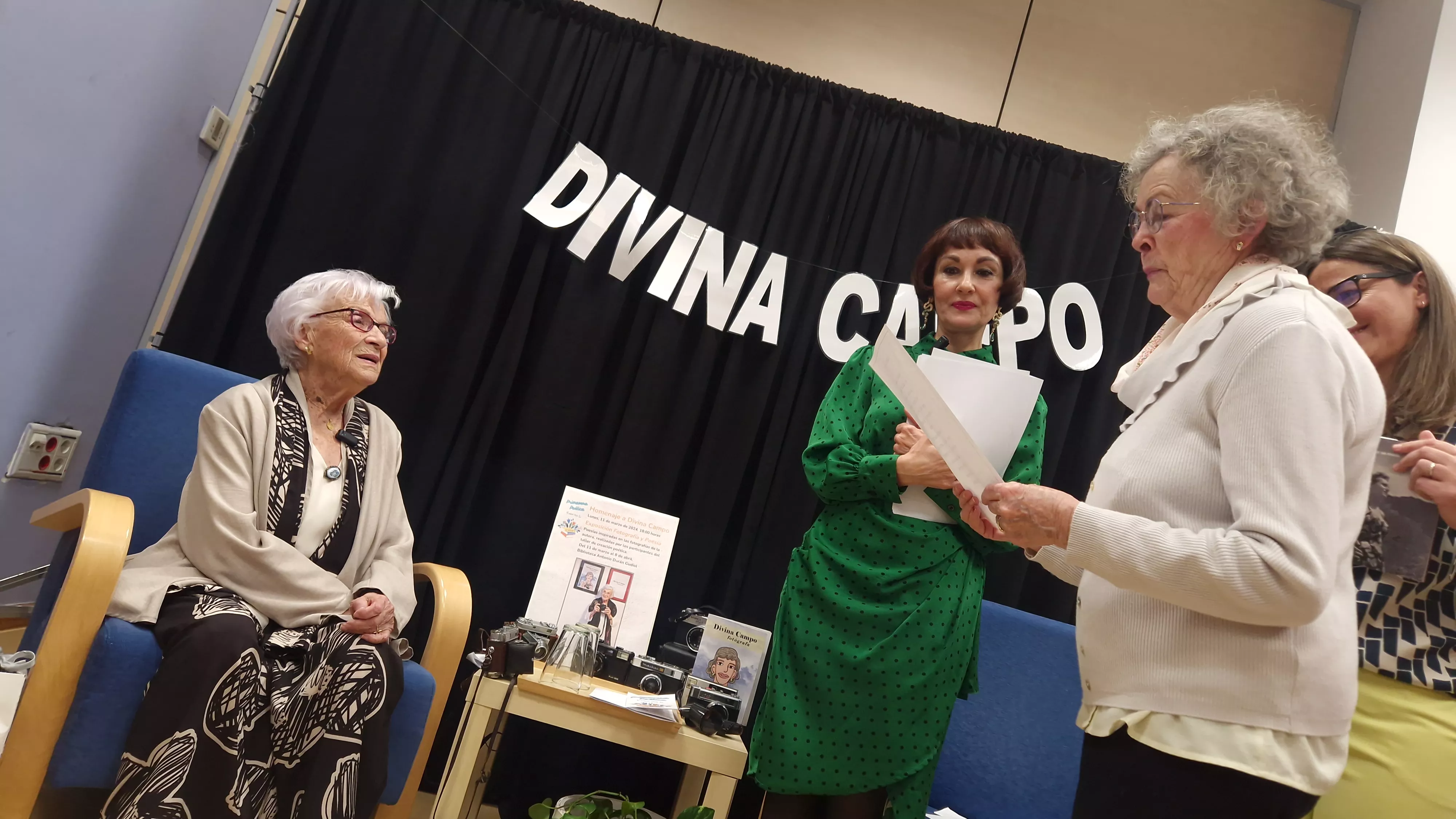 Homenaje a Divina Campo de las Bibliotecas Municipales de Huesca. Foto Myriam Martínez 