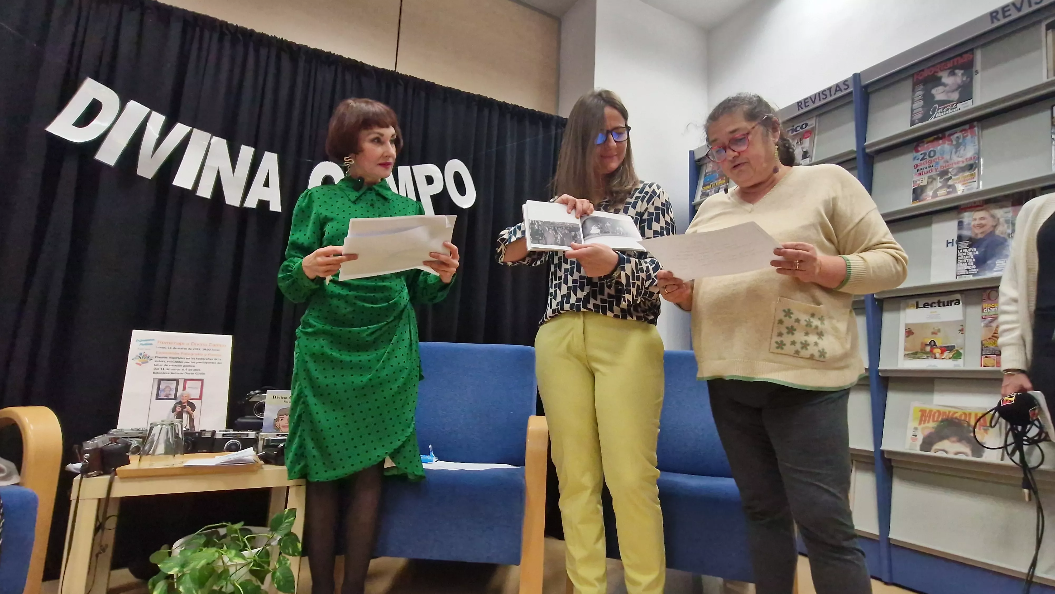 Homenaje a Divina Campo de las Bibliotecas Municipales de Huesca. Foto Myriam Martínez 