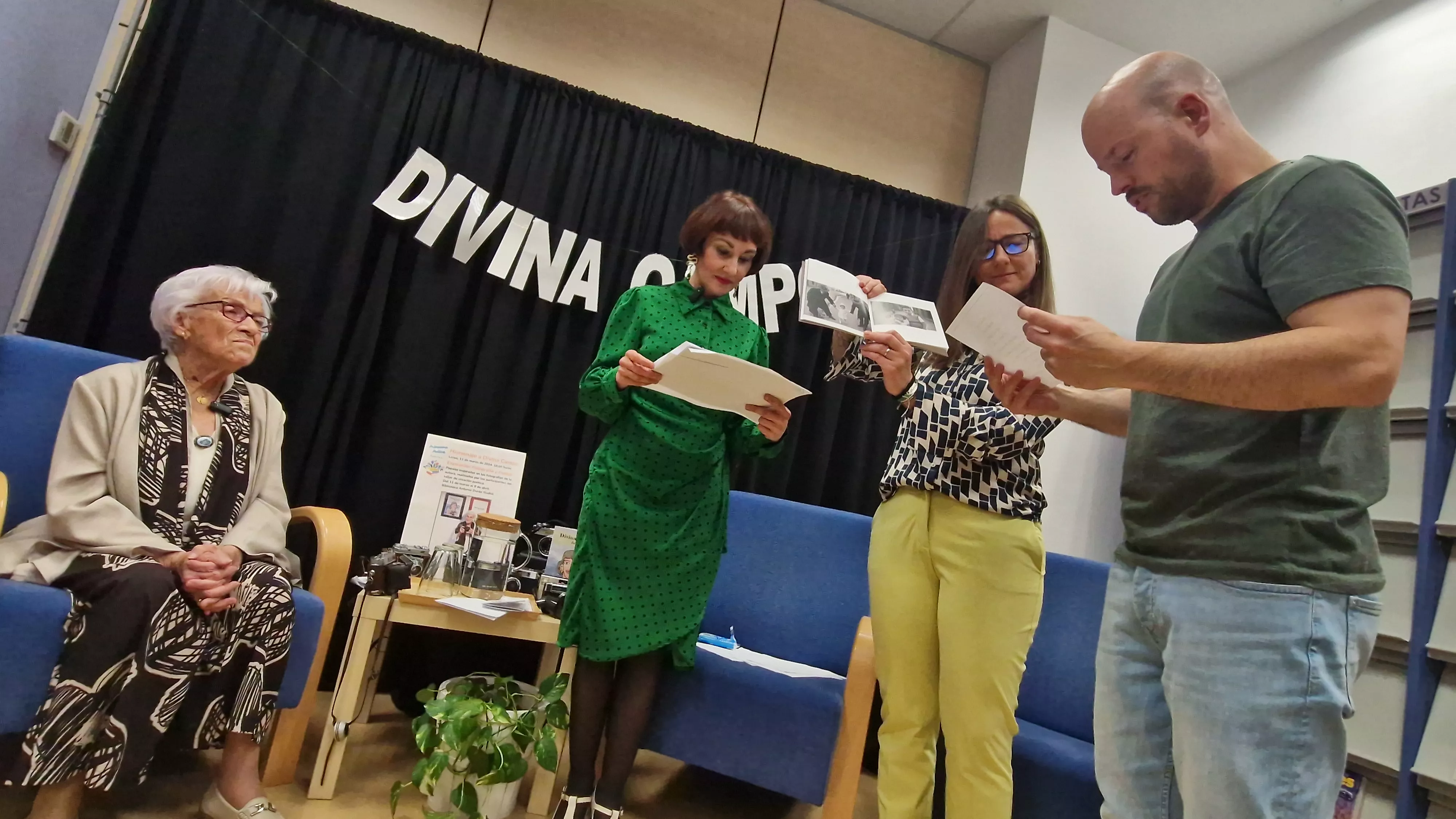 Homenaje a Divina Campo de las Bibliotecas Municipales de Huesca. Foto Myriam Martínez 