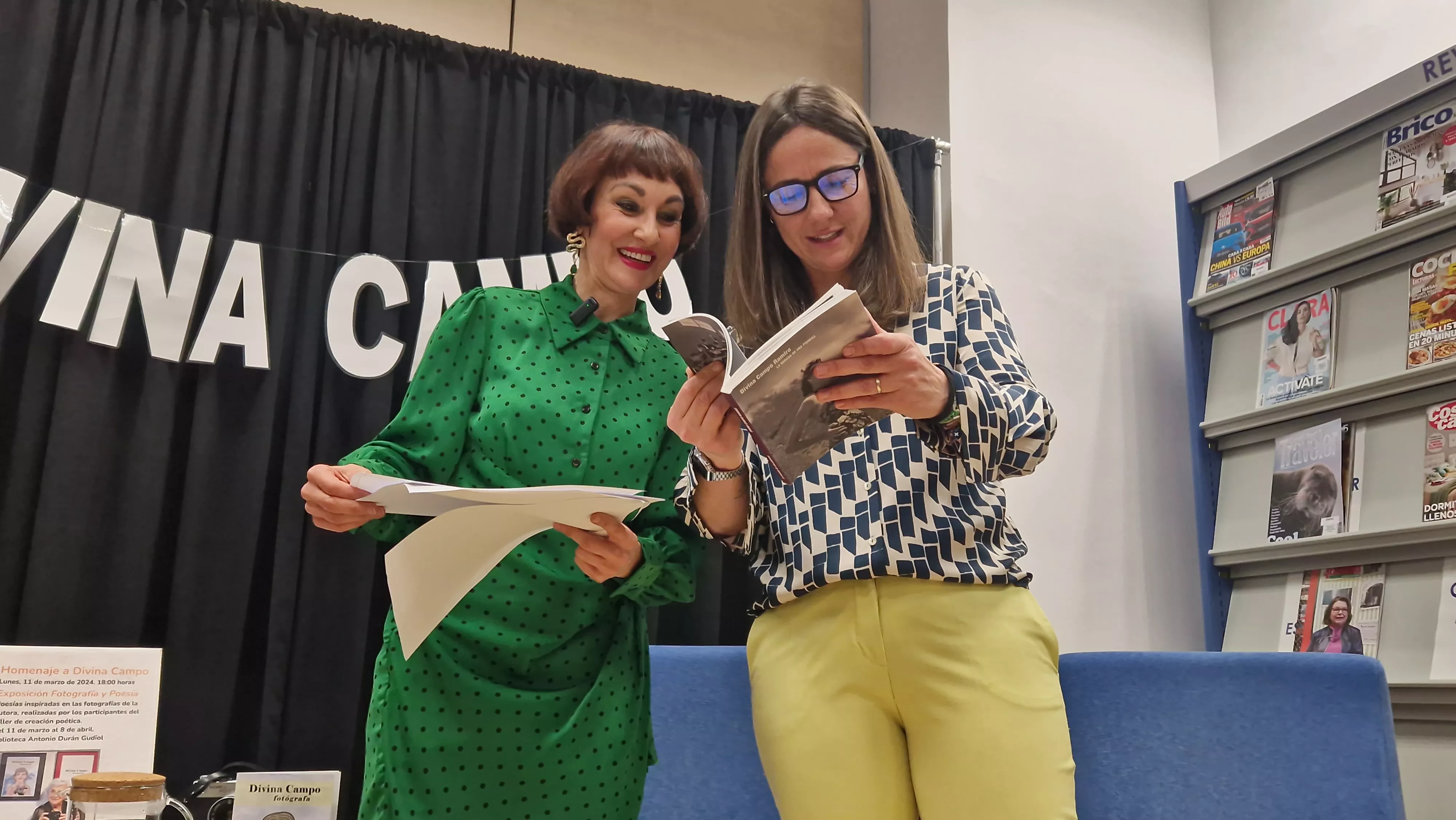 Homenaje a Divina Campo de las Bibliotecas Municipales de Huesca. Foto Myriam Martínez 