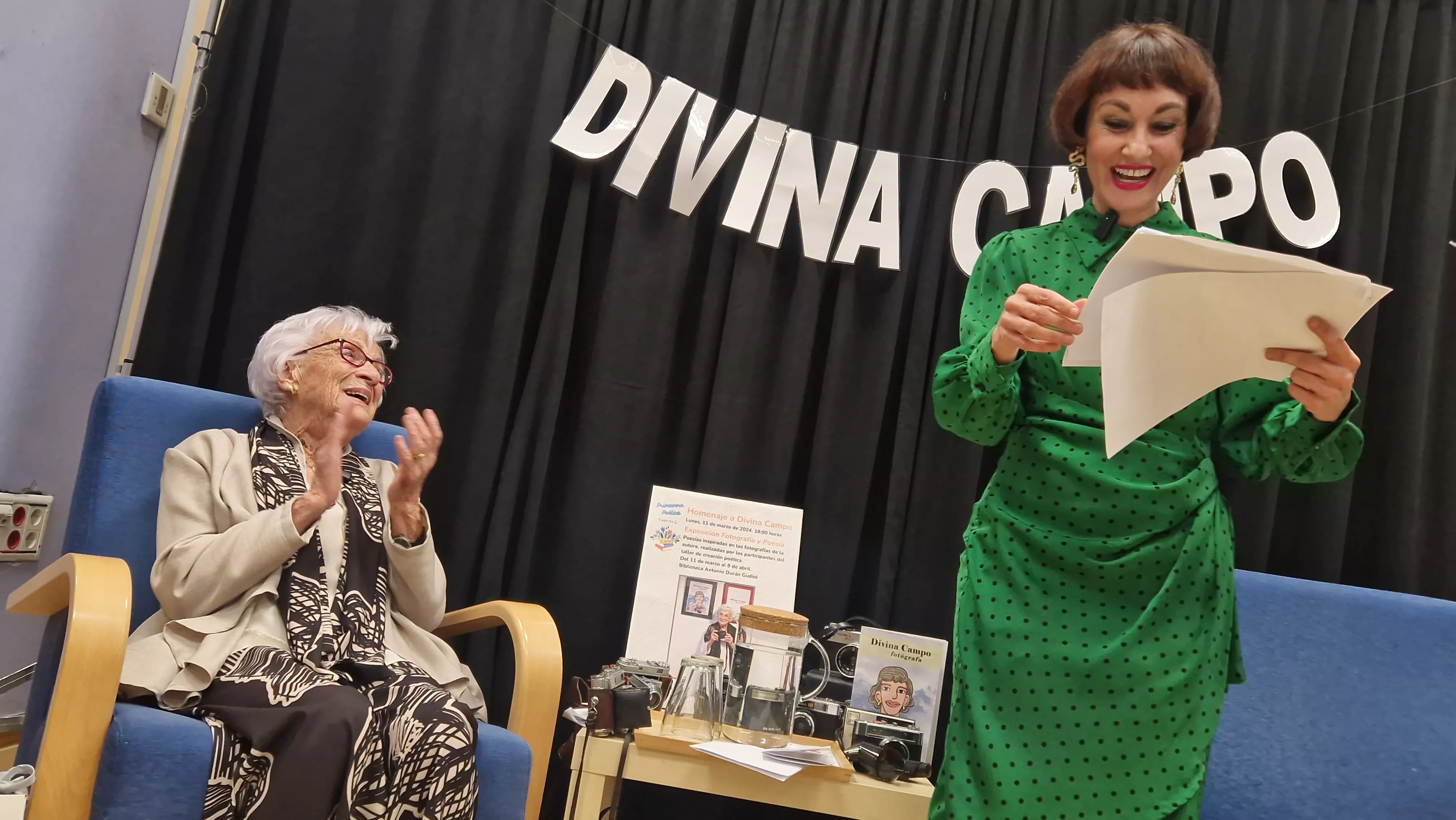 Homenaje a Divina Campo de las Bibliotecas Municipales de Huesca. Foto Myriam Martínez 