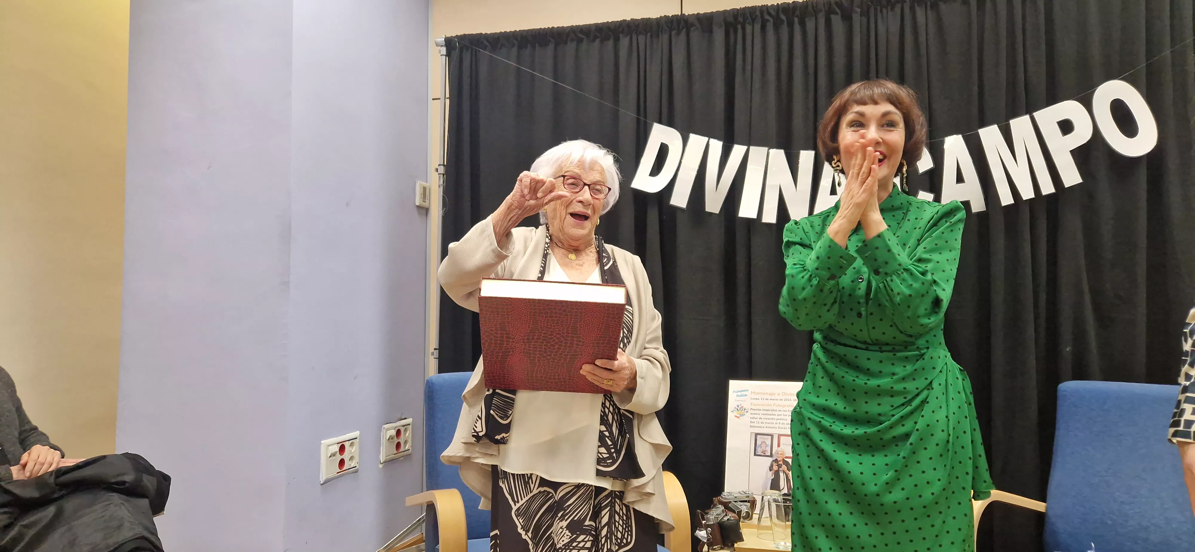 Homenaje a Divina Campo de las Bibliotecas Municipales de Huesca. Foto Myriam Martínez 