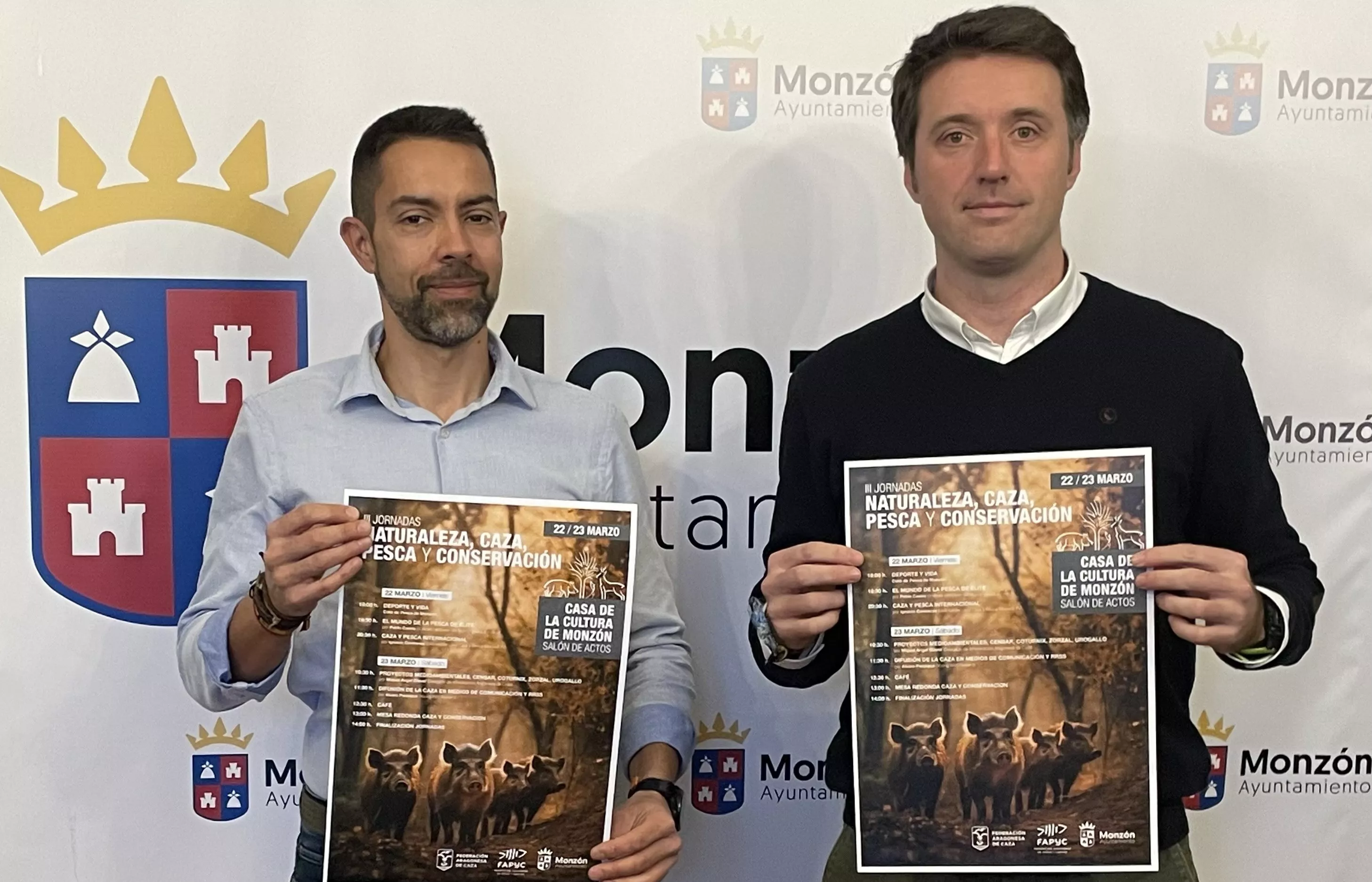 Jairo Sánchez y José Ramón Villa han presentado las  III Jornadas de Caza, Pesca y Conservación.