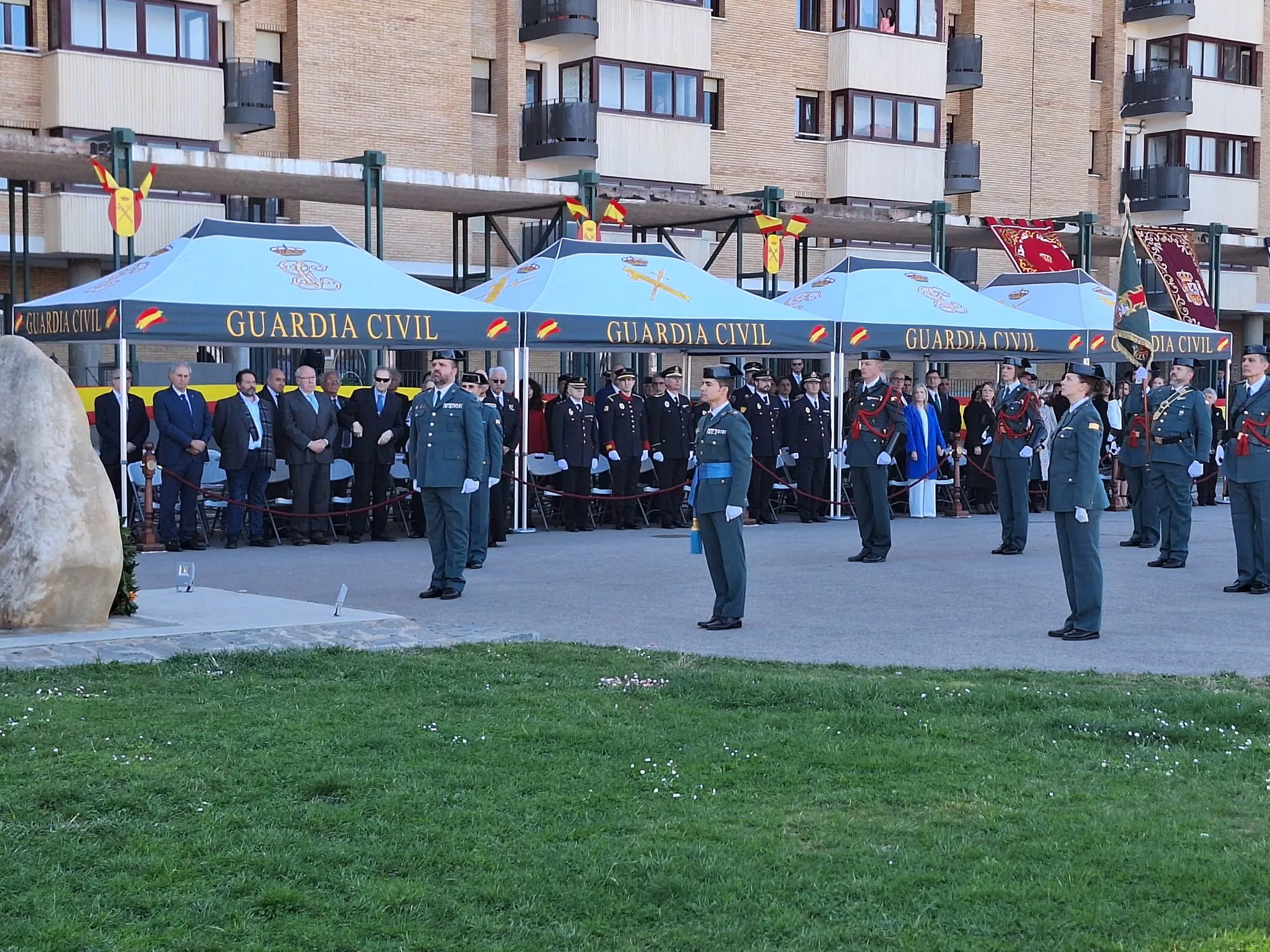Toma de posesión del teniente coronel Cordobés Lucena en Huesca. Foto Guardia Civil
