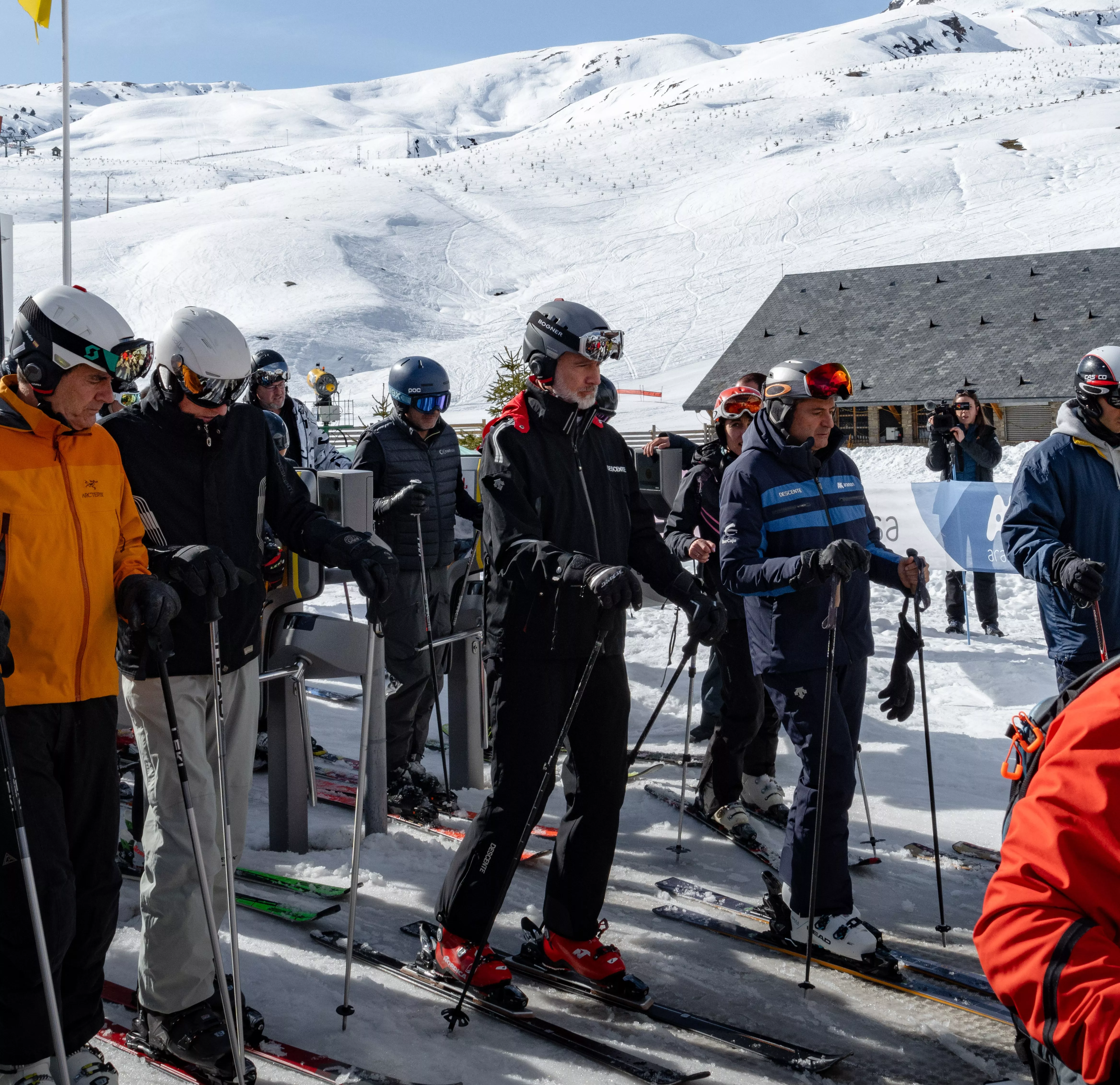 El rey Felipe IV en la estación de Aramón Formigal.