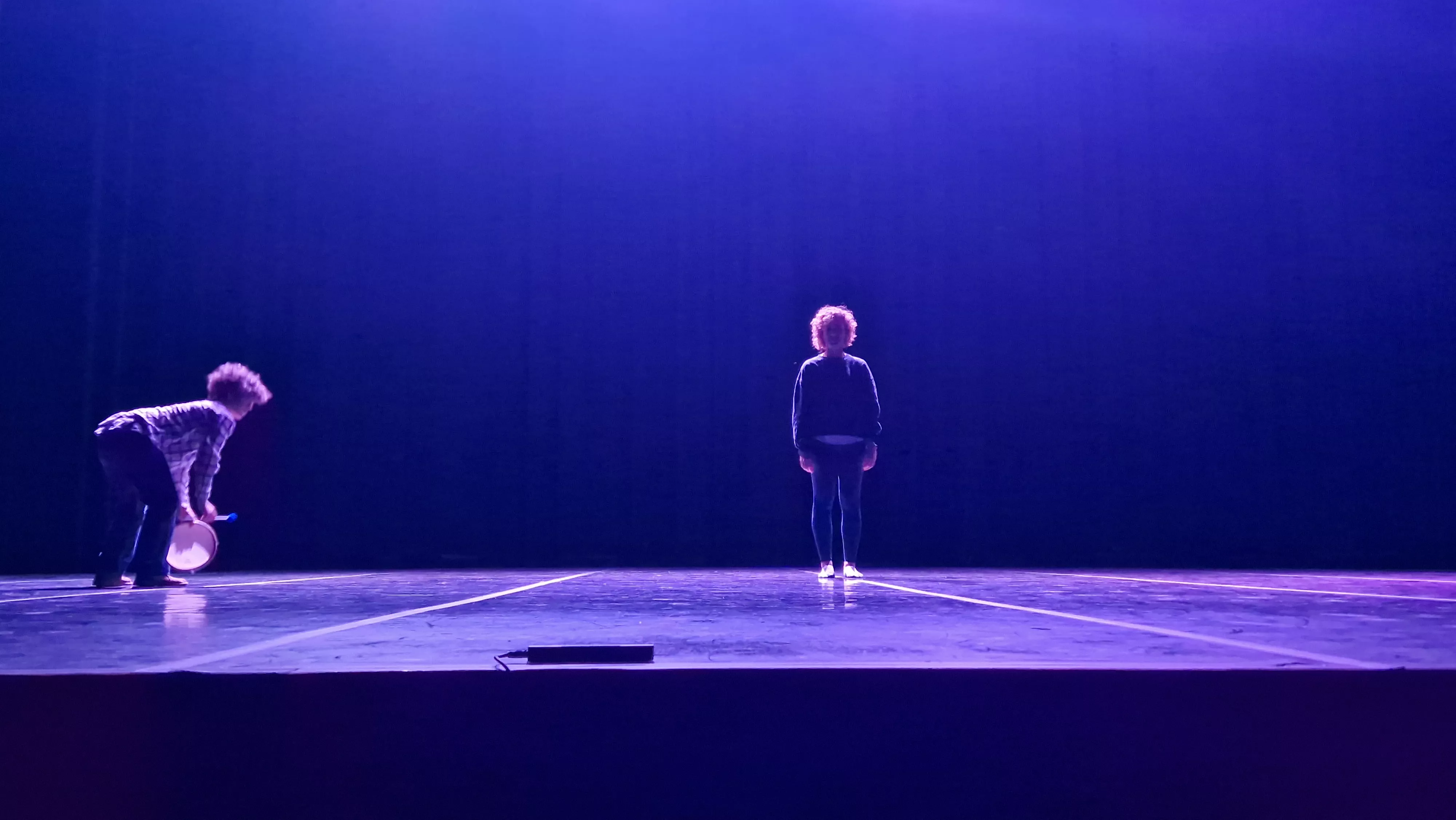 Taller del Grupo de Música y Baile de Down Huesca previo al Cosmos Festival. Foto Myriam Martínez 