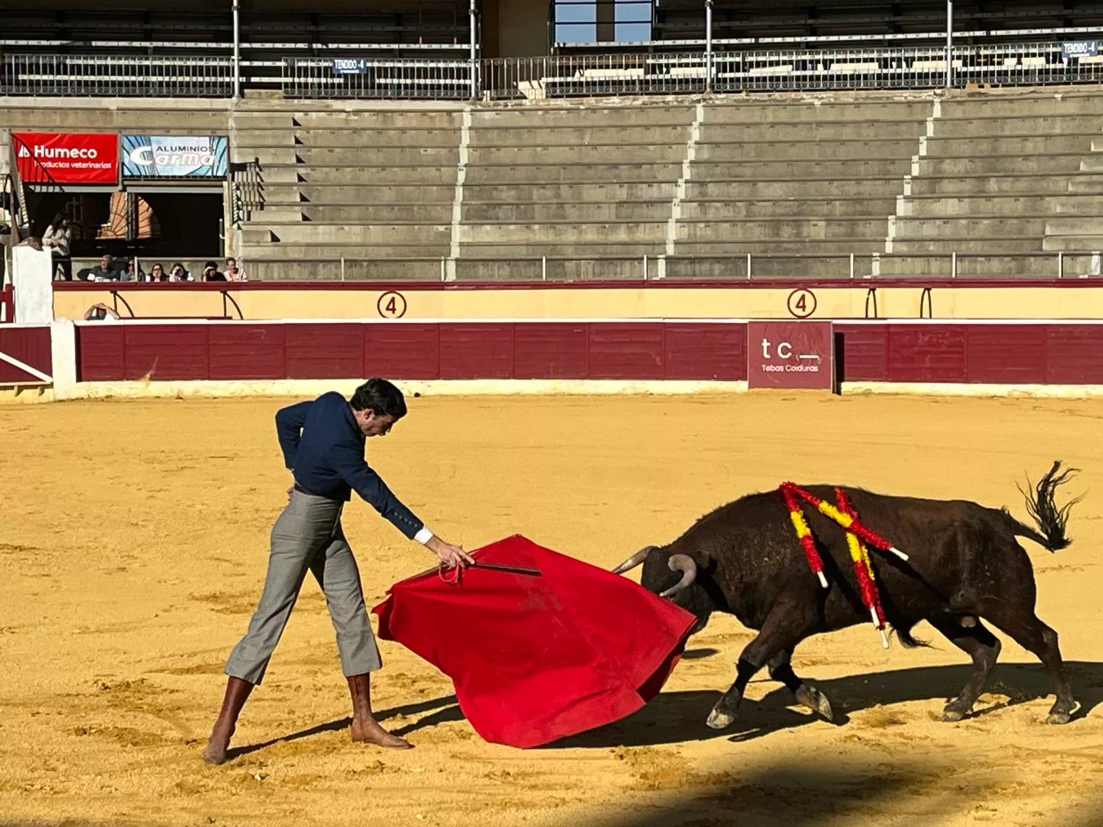 Sejas, con su novillo. Foto: A. Mora