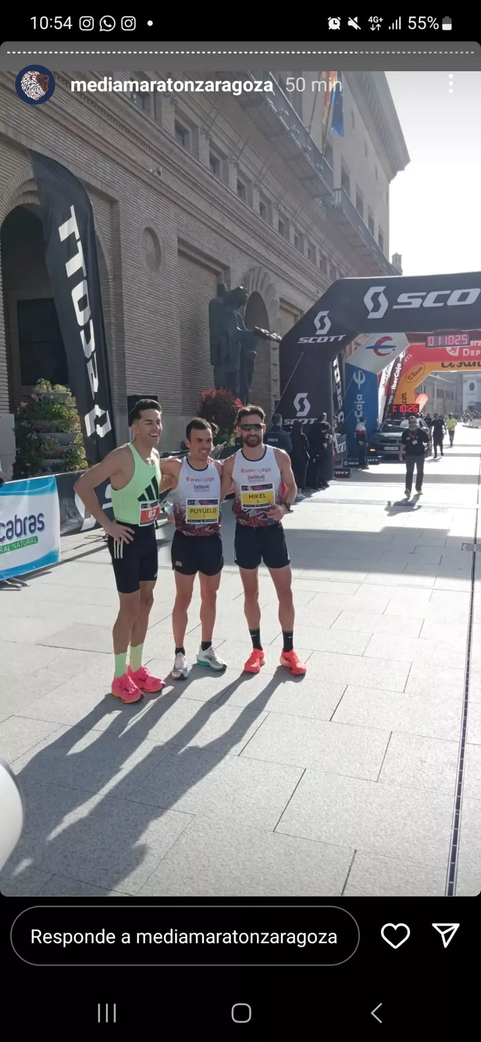 Alberto Puyuelo, ganador del Medio Maratón de Zaragoza