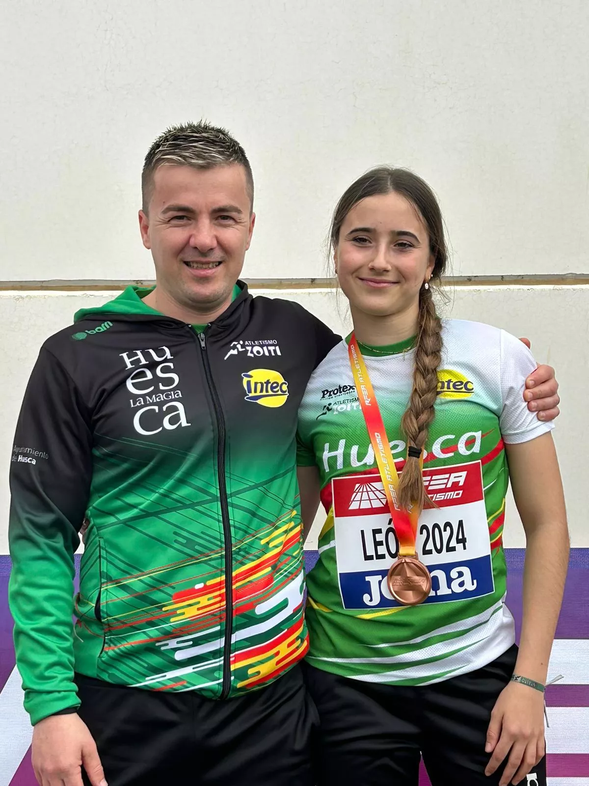 María Laguarta con su entrenador Lucian Bleza