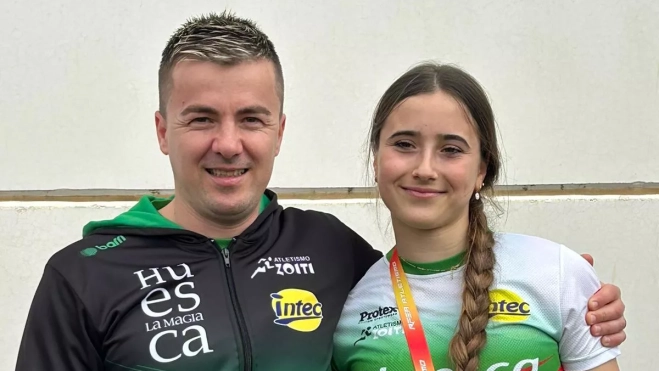 María Laguarta con su entrenador Lucian Bleza María Laguarta con su entrenador Lucian Bleza