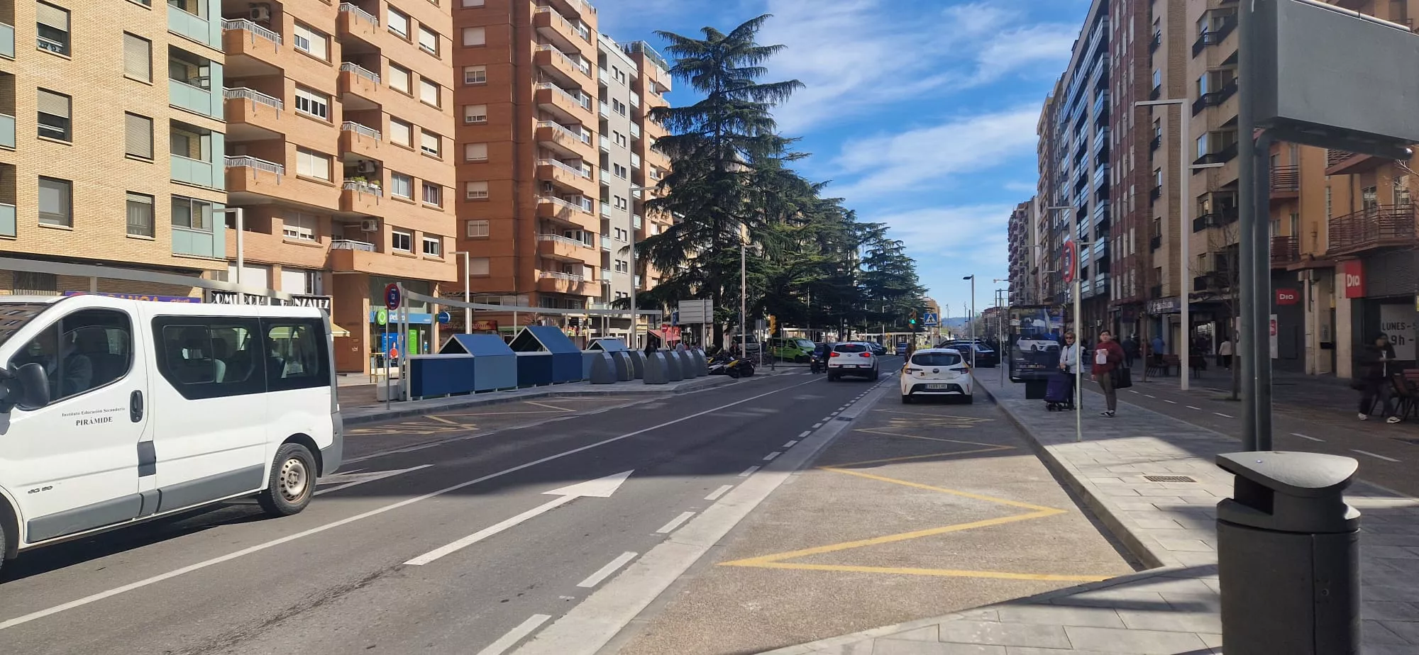 La Vuelta entrará en Huesca por el paseo Ramón y Cajal. Foto Myriam Martínez