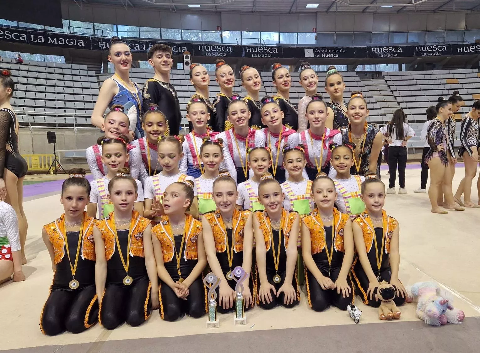 Gimnastas del Club 90 el pasado fin de semana.