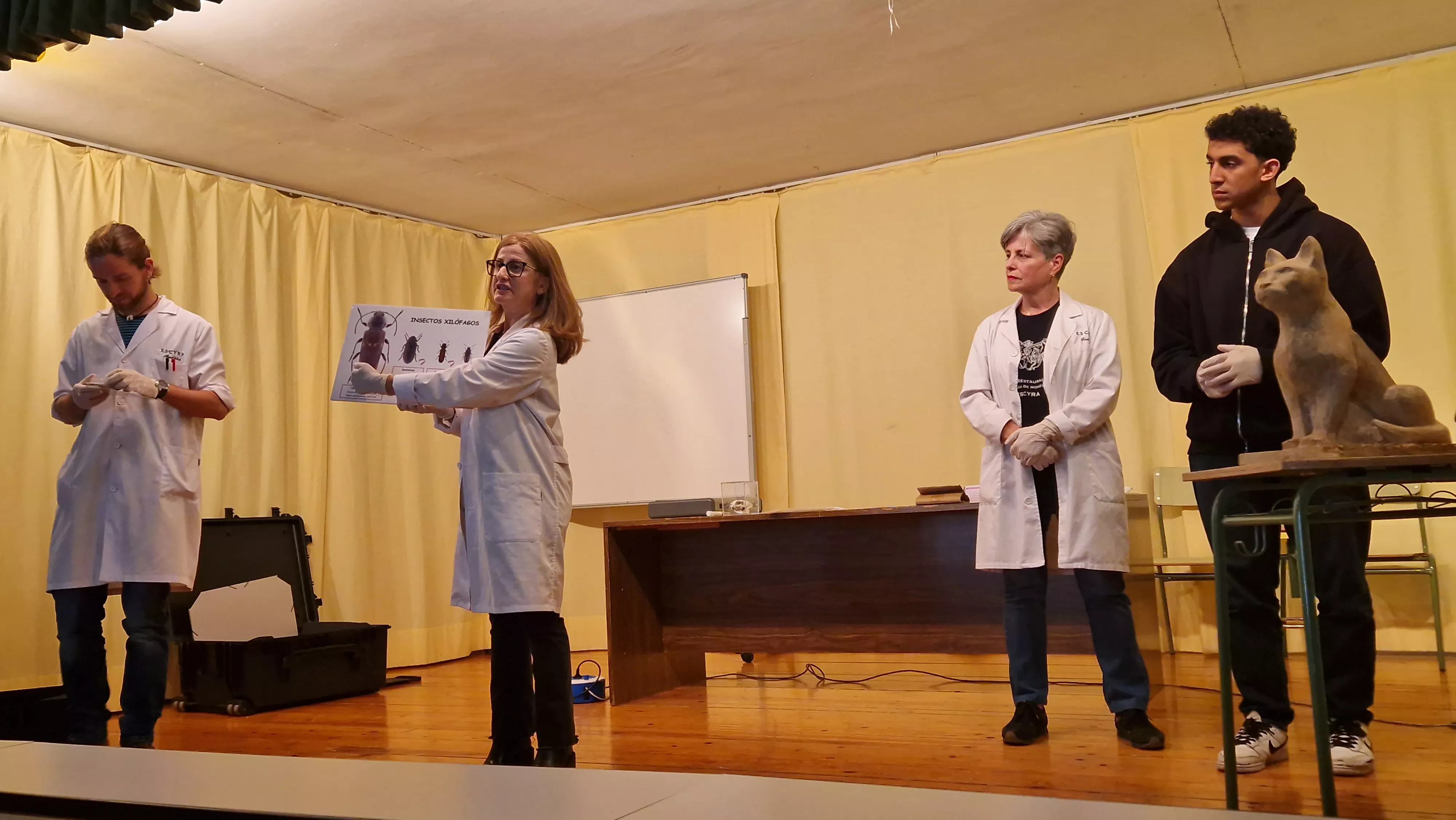  La Escyra se da a conocer en el IES Sierra de Guara. Foto Myriam Martínez