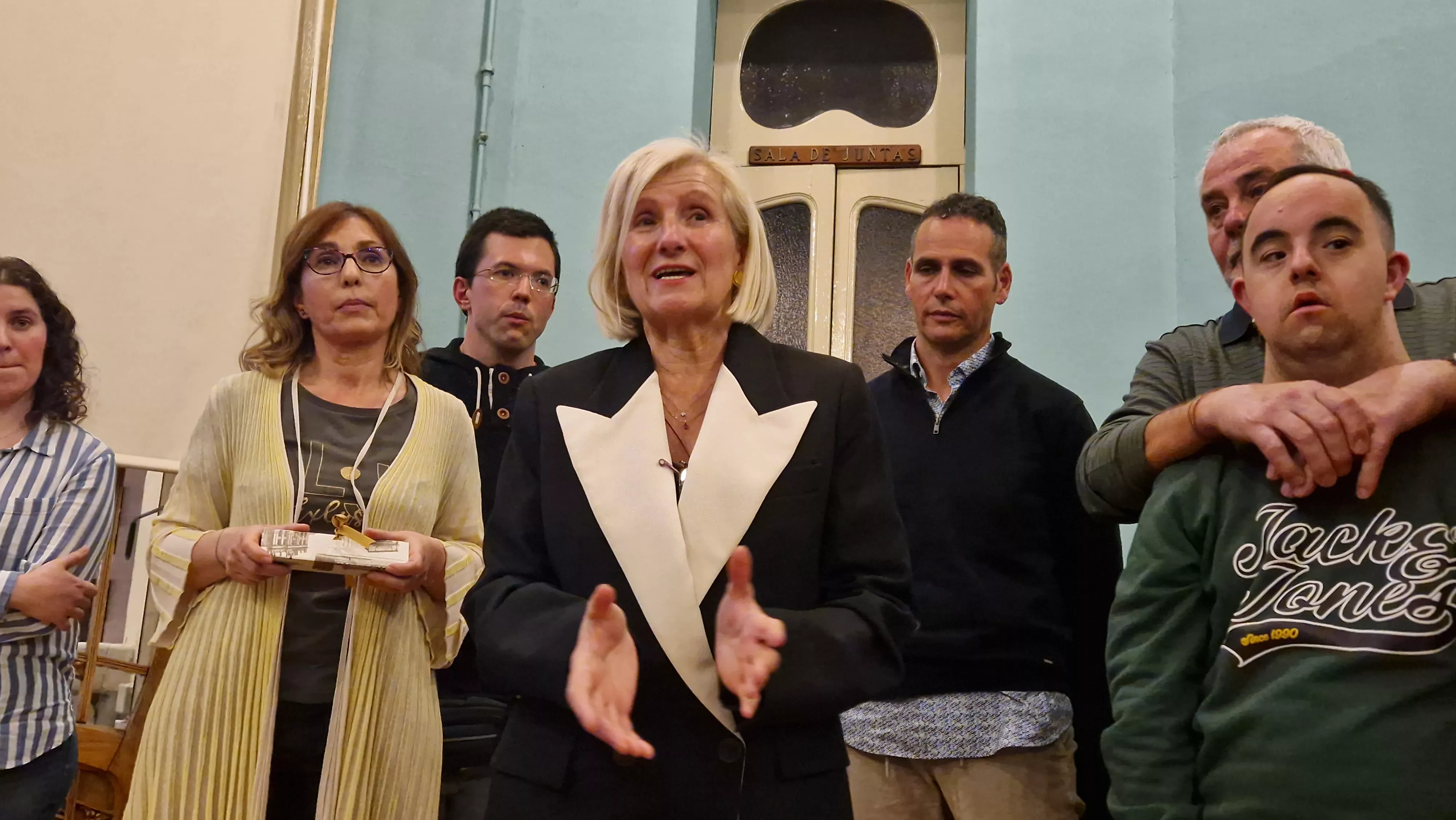 Nieves Doz en la Jornada sobre el empleo y entrega del Distintivo Down 2023. Foto Myriam Martínez 