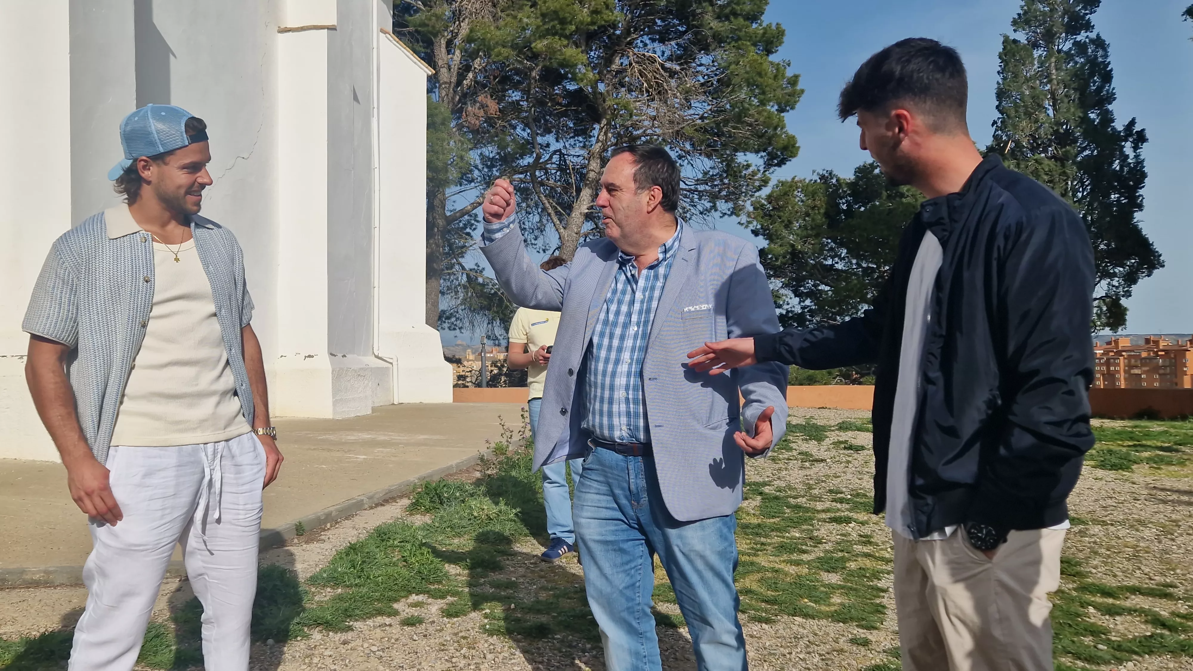 Campaña ¡Huesca, sí se puede! con Juan Pérez, Nuria Vicente, Vega Montaner, Víctor Coll y Álvaro Fernández. Foto Myriam Martínez
