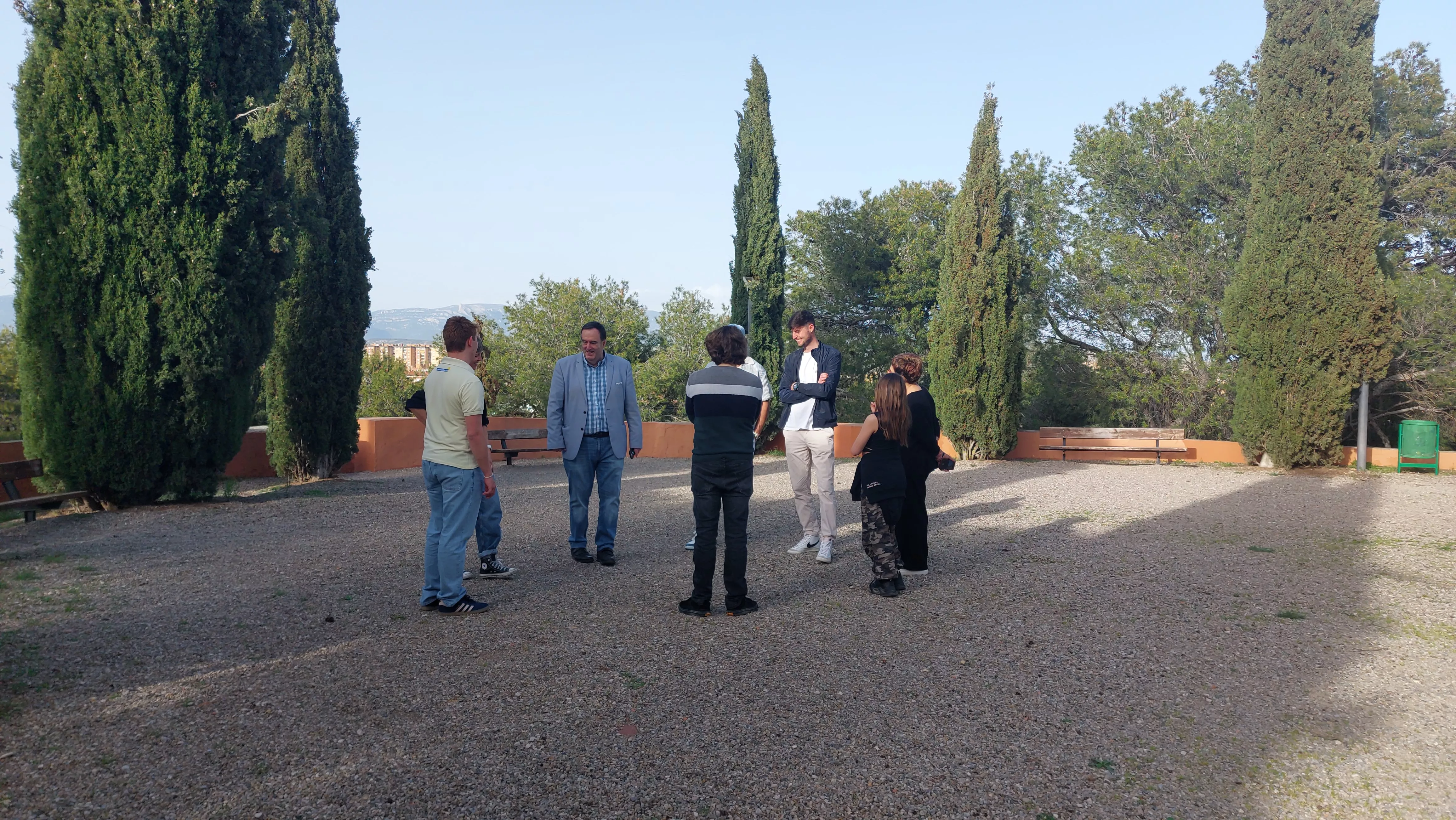 Campaña ¡Huesca, sí se puede! con Juan Pérez, Nuria Vicente, Vega Montaner, Víctor Coll y Álvaro Fernández. Foto Myriam Martínez