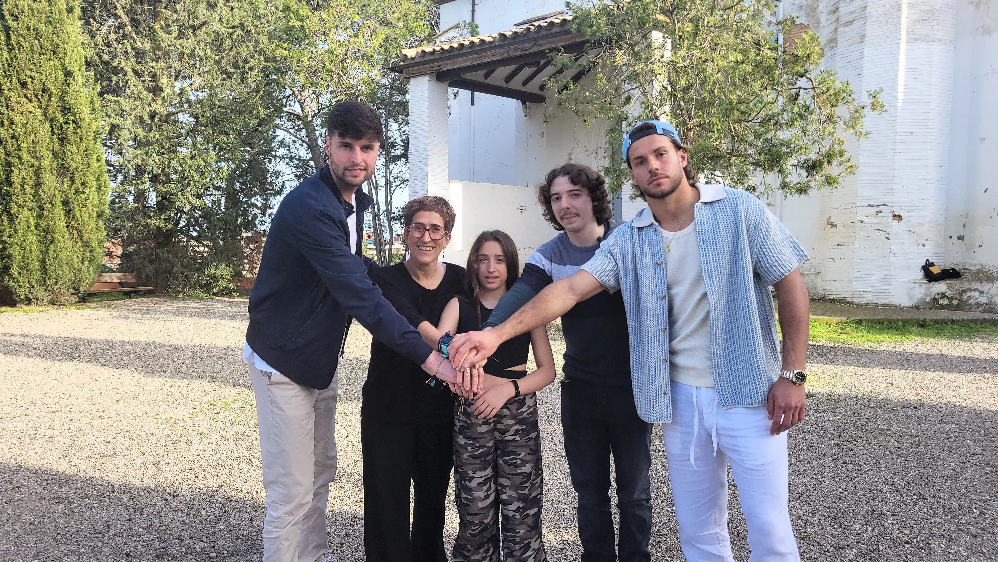 Campaña ¡Huesca, sí se puede! con Juan Pérez, Nuria Vicente, Vega Montaner, Víctor Coll y Álvaro Fernández. Foto Myriam Martínez