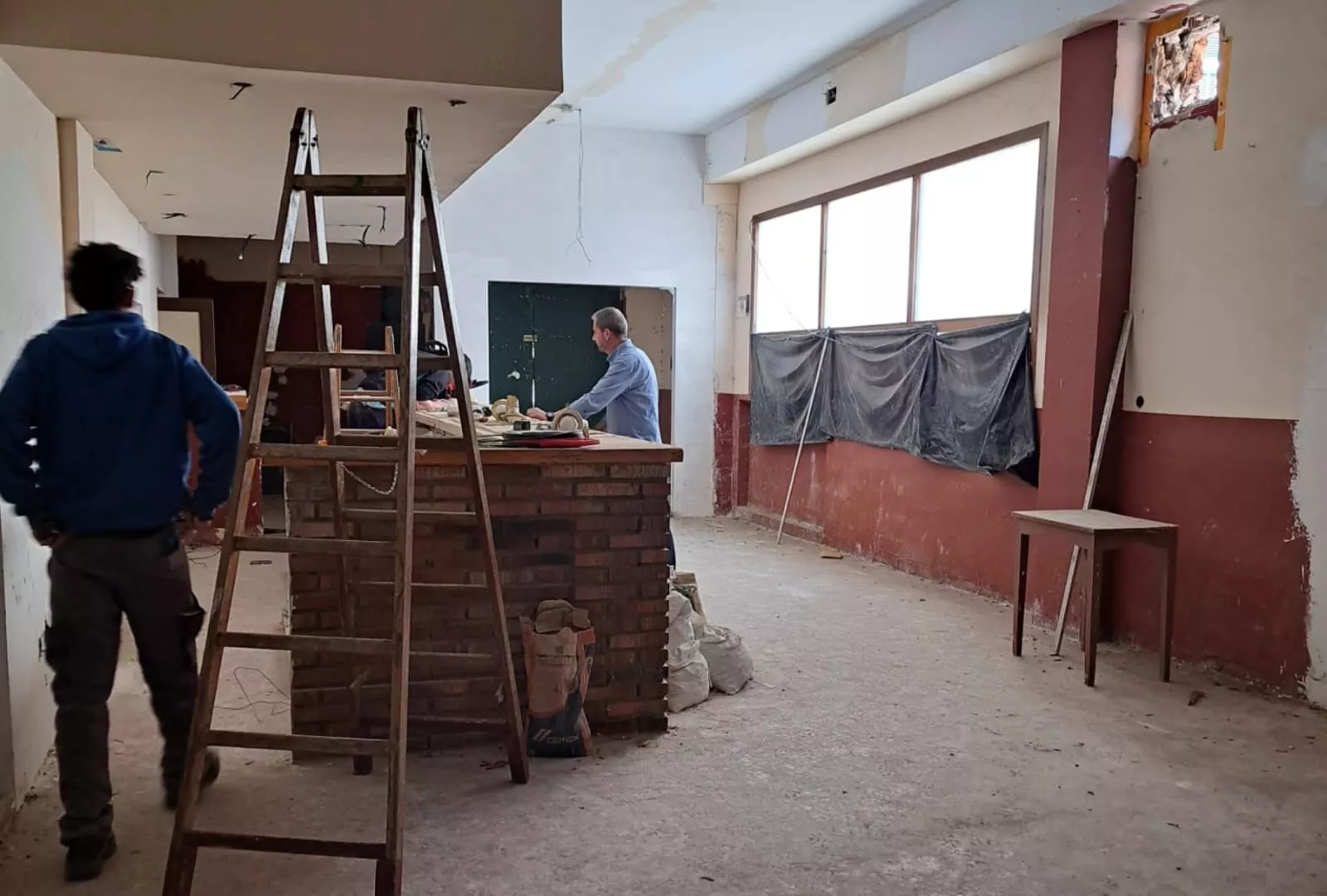 Trabajos en el Casino de Sariñena Trabajos en el Casino de Sariñena