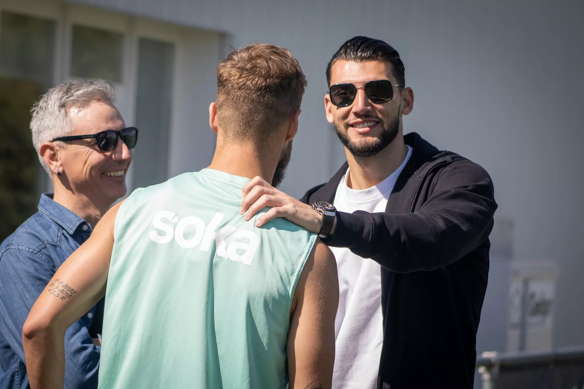 Rafa Mir conversa con Jorge Pulido, este sábado en la Base Aragonesa.