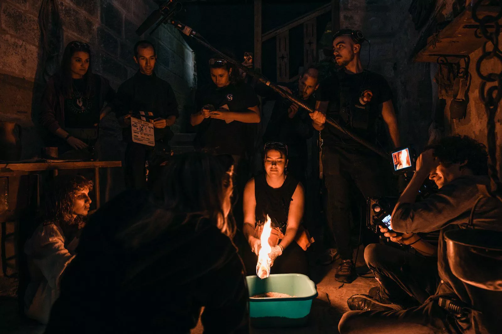 Rodaje de noche de Sacra Lunaria