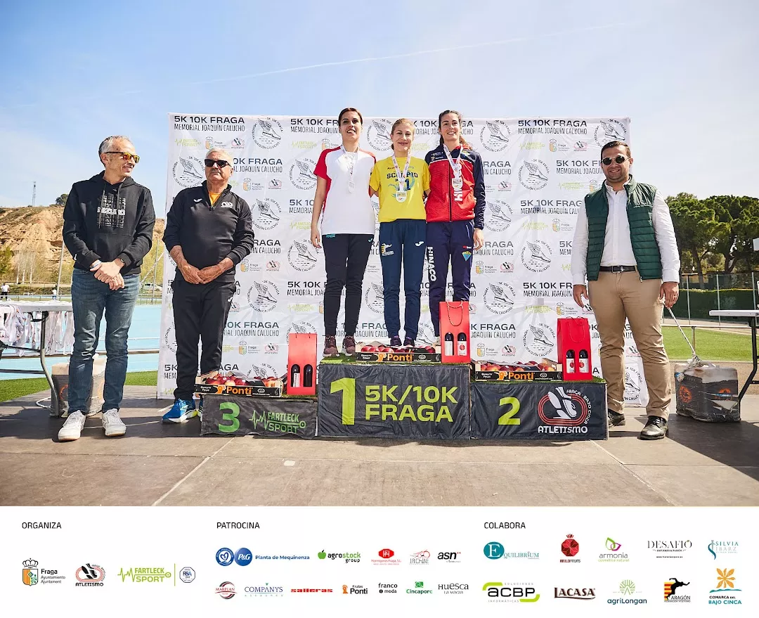 Podio cto. Aragón femenino 10K