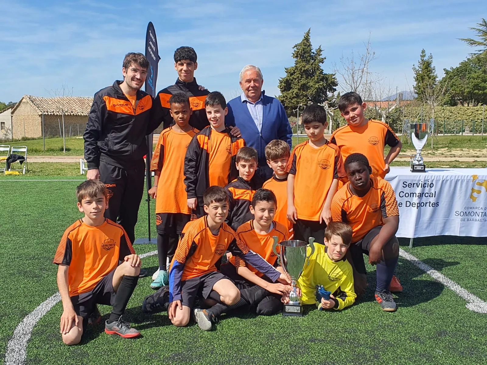 Halcones alevín. Santa Ana de Binaced y Estadilla, los mejores en la Liga comarcal del Somontano