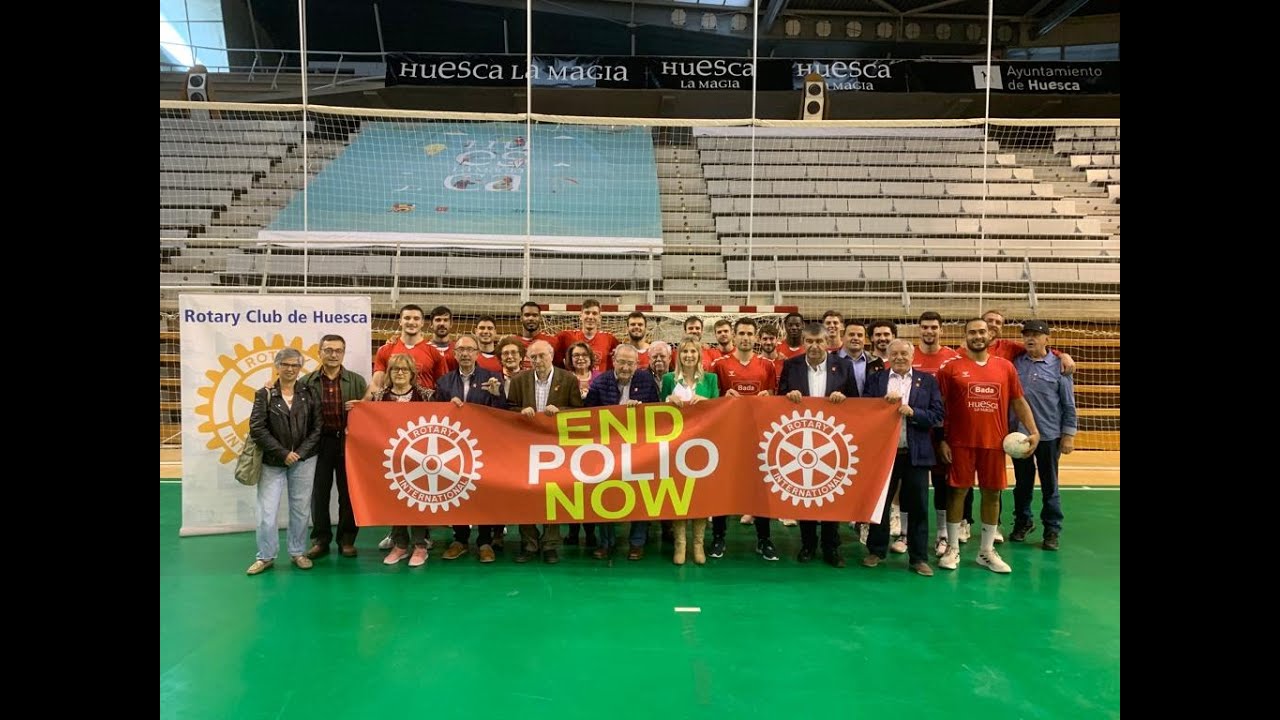 Bada Huesca y Rotary Club, en la sensibilización contra la polio.