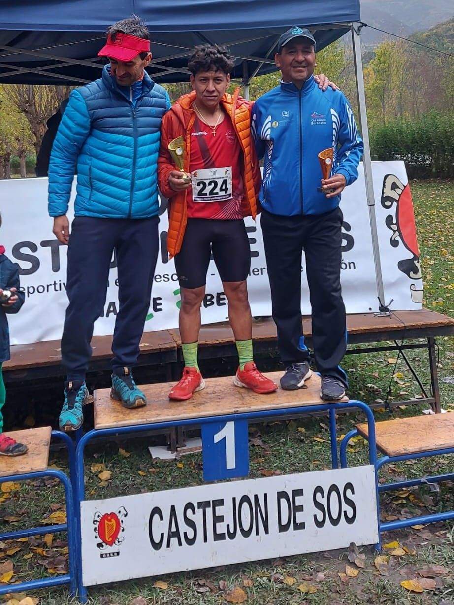 Podio masculino del Cross de Castejón de Sos