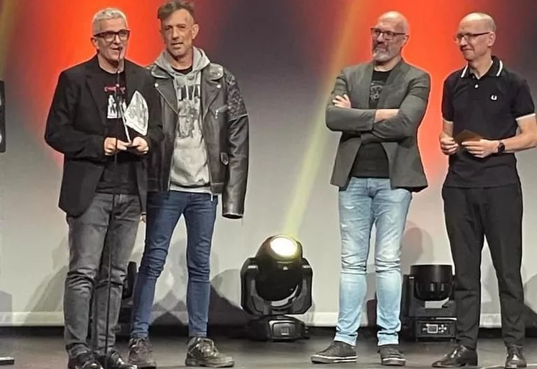 José Alberto Andrés, recogiendo el premio.