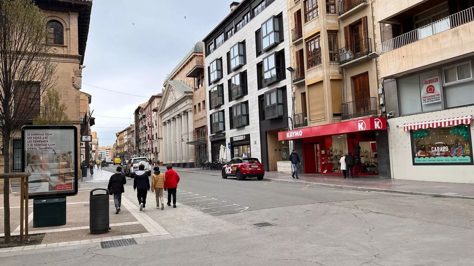 La reurbanización afecta al tramo del Coso Alto entre la plaza de la Inmaculada y la calle Amistad.
