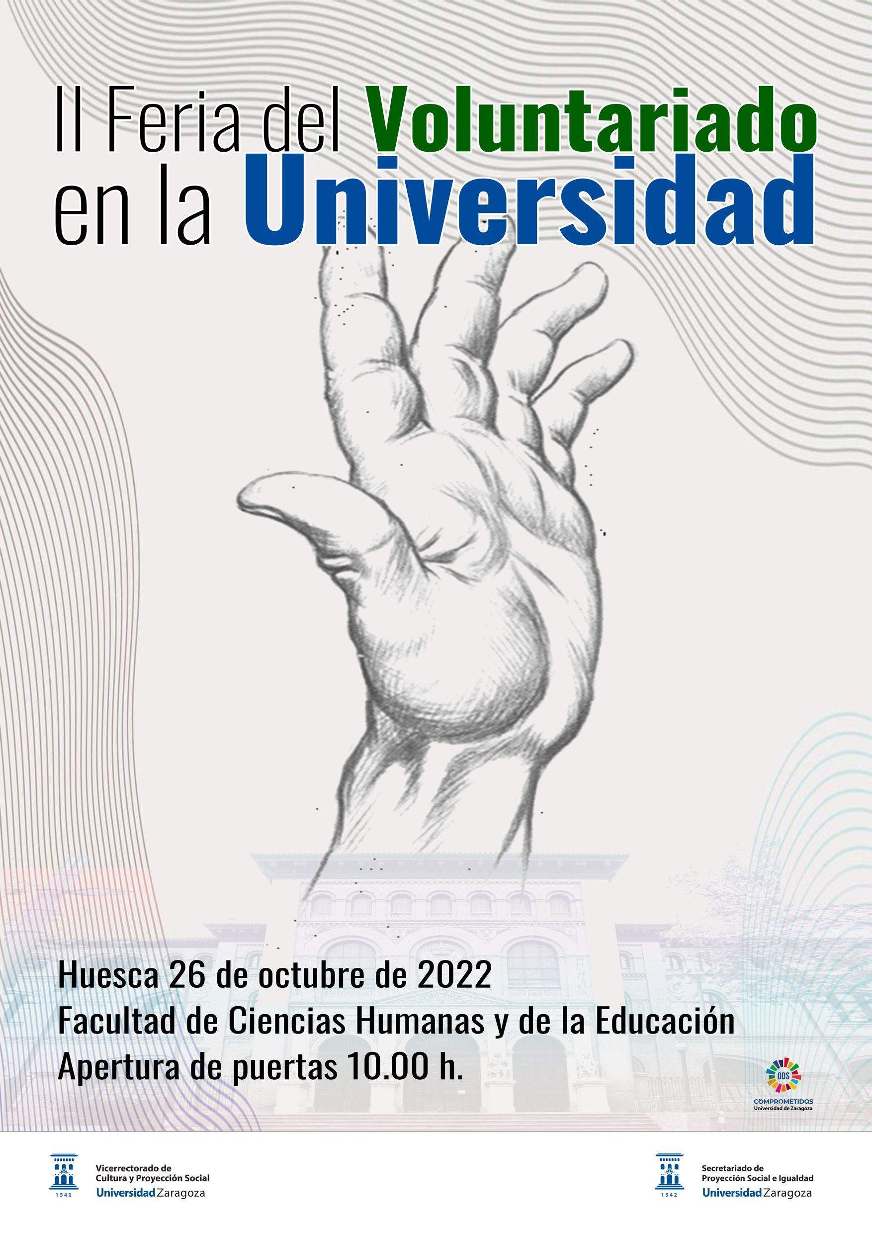 Cartel de la Feria del Voluntariado del Campus de Huesca
