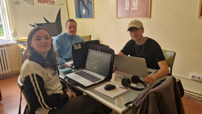 Estudiantes belgas que han participado en el programa. Foto Myriam Martinez Estudiantes belgas que han participado en el programa. Foto Myriam Martinez