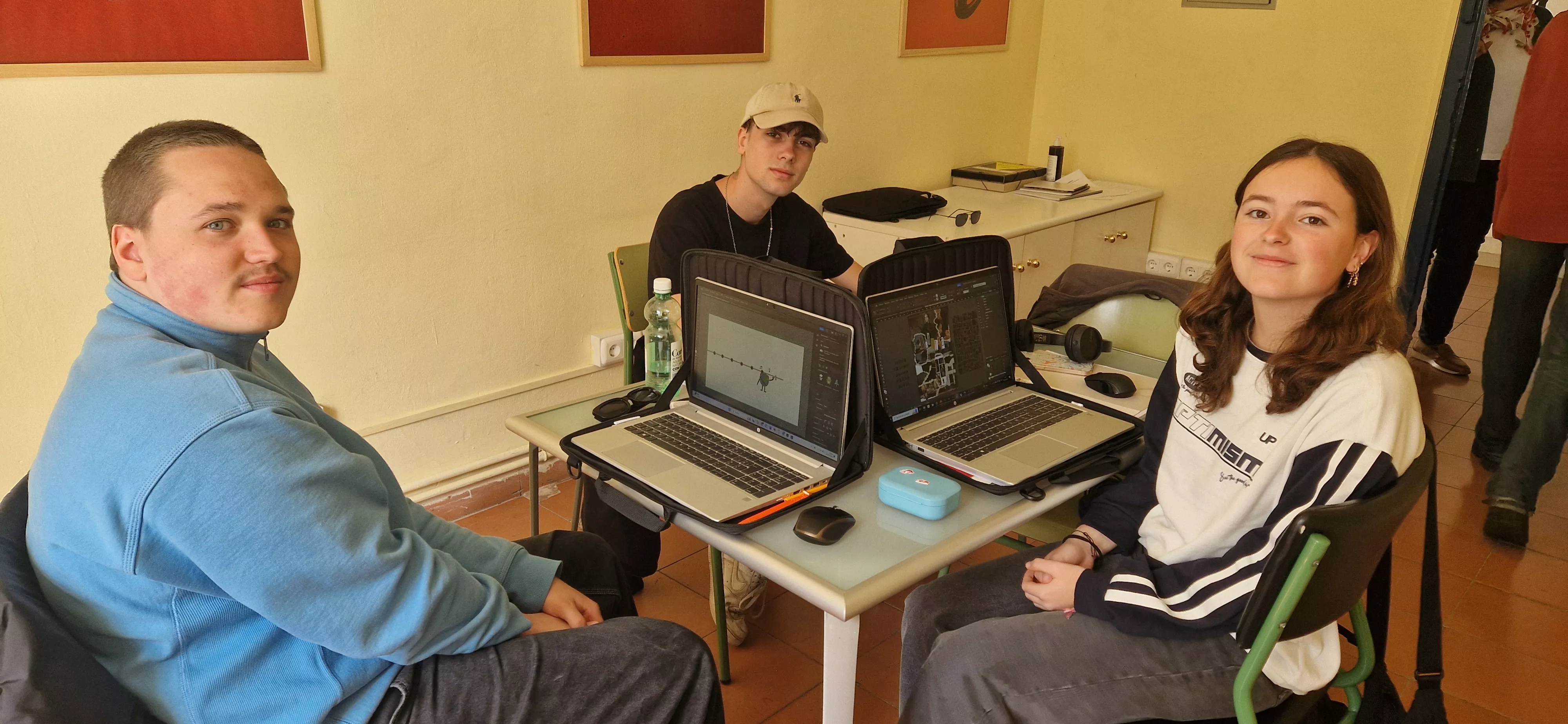 Estudiantes belgas. Foto Myriam Martínez