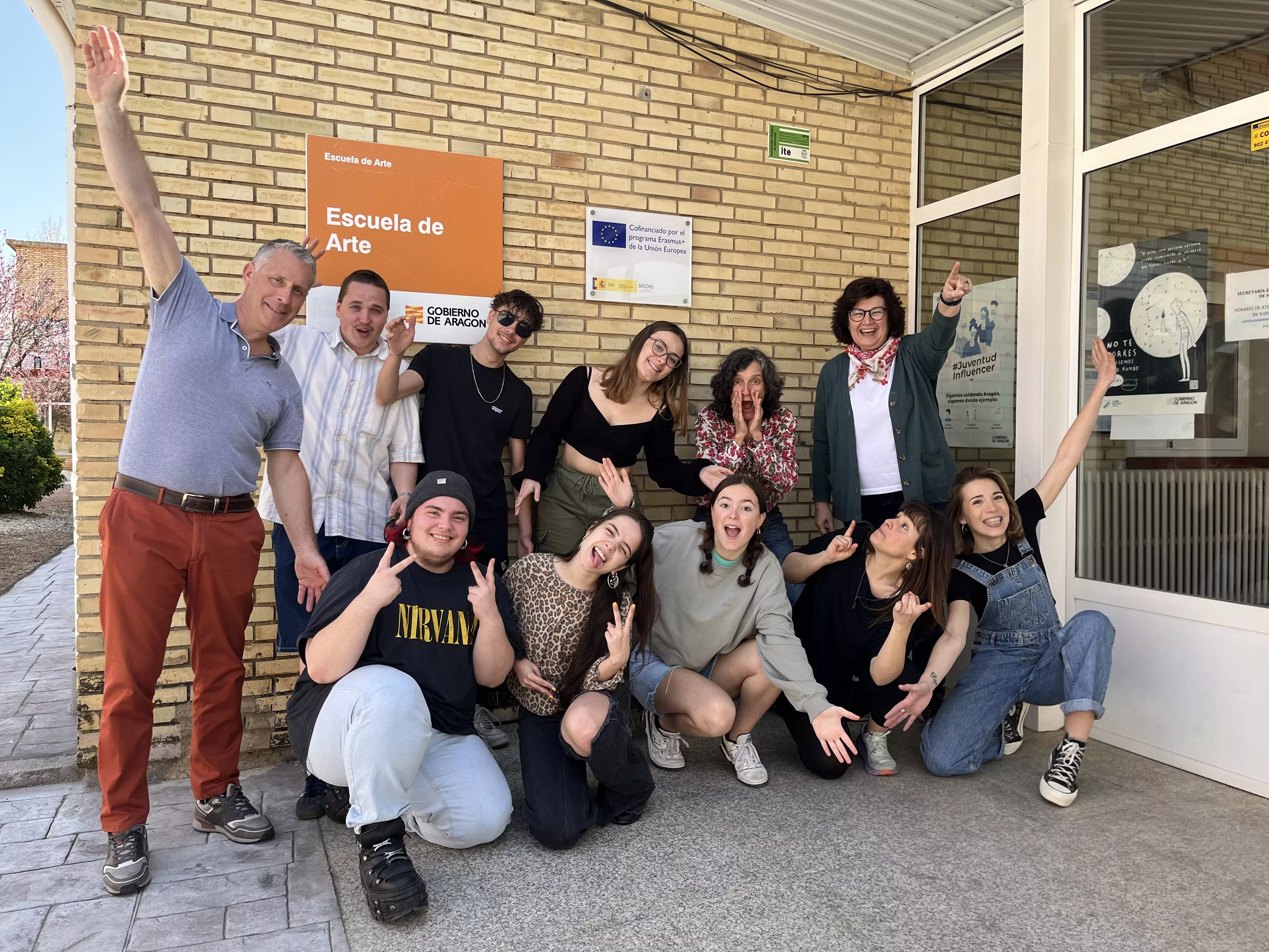 Profesorado y estudiantes que participan en el programa Erasmus. Foto Myriam Martínez