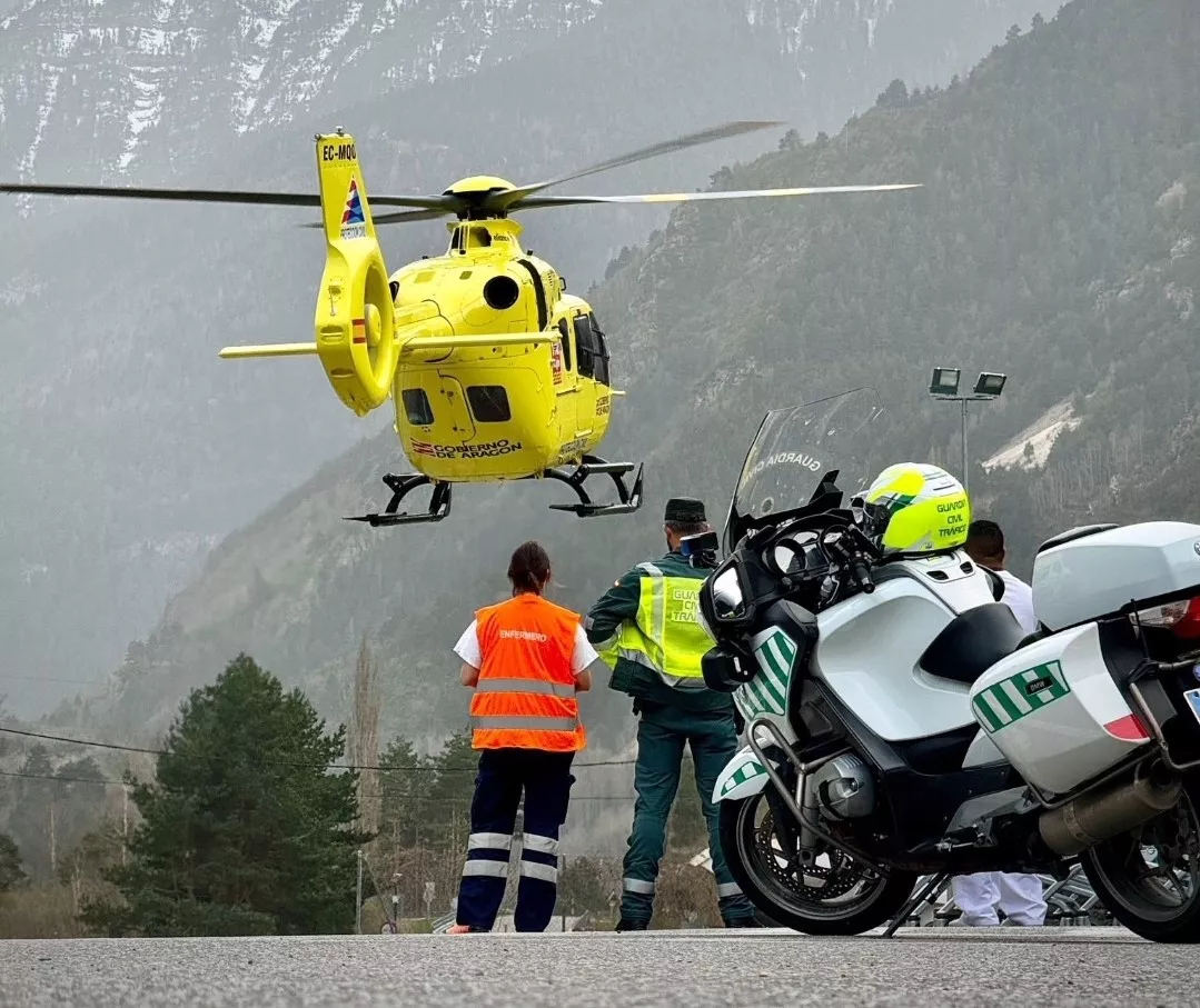 Herido grave un motorista francés en un accidente en Bielsa.