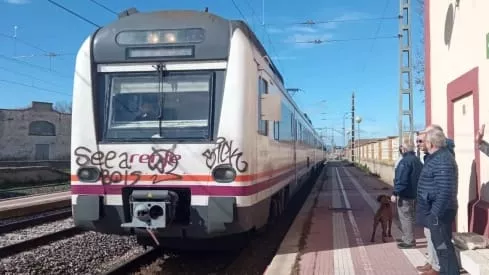 Estación de Tren de Grañén, epicentro de las reivindicaciones de Monegros No Pierdas tu Tren. Ahora, la oportunidad de Sevilla-Córdoba-Grañén-Sariñena