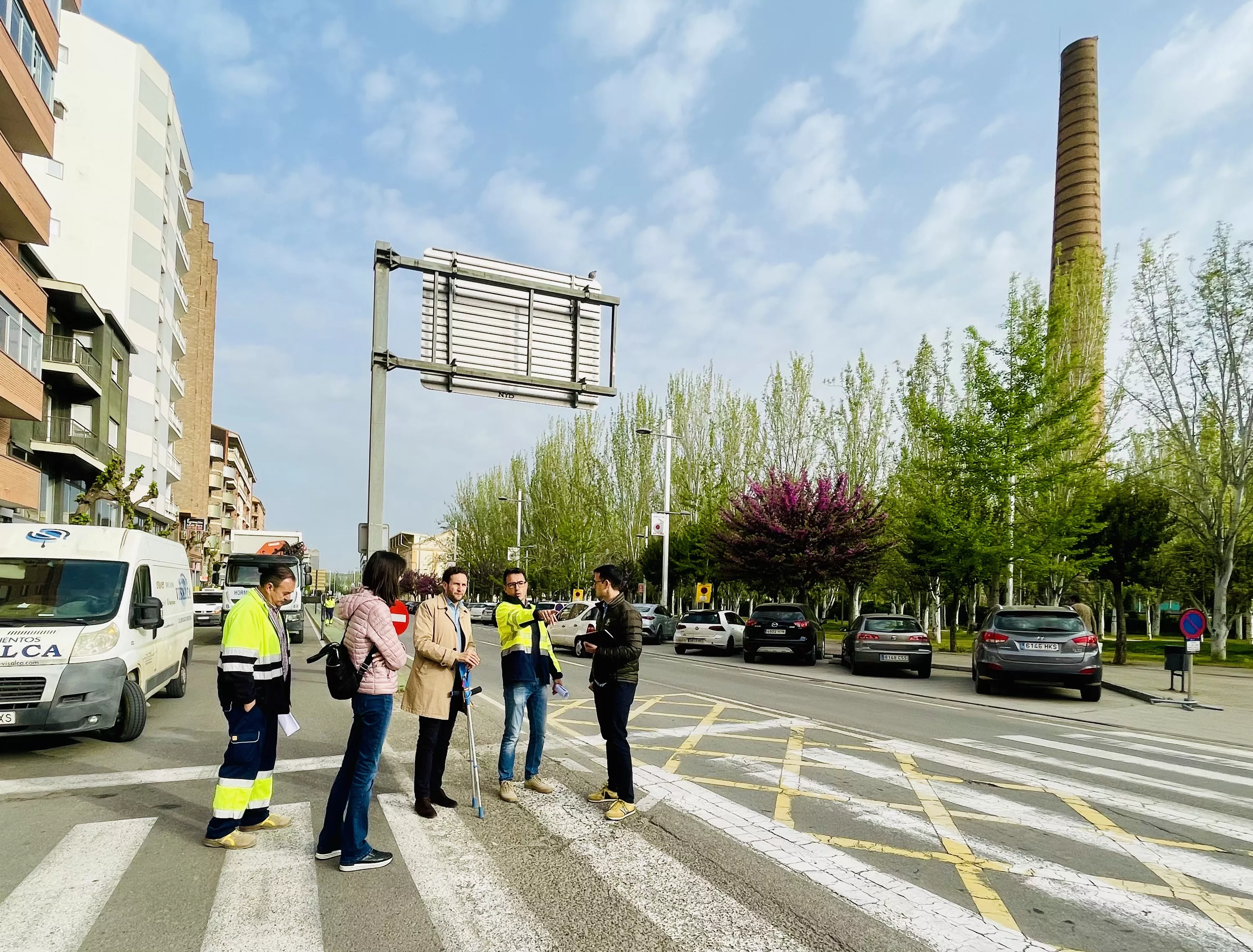Se inician las obras de mejora del tráfico y más plazas de aparcamiento en el paseo San Juan Bosco de Monzón.