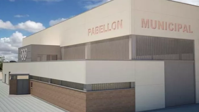 Simulación del futuro pabellón Simulación del futuro pabellón