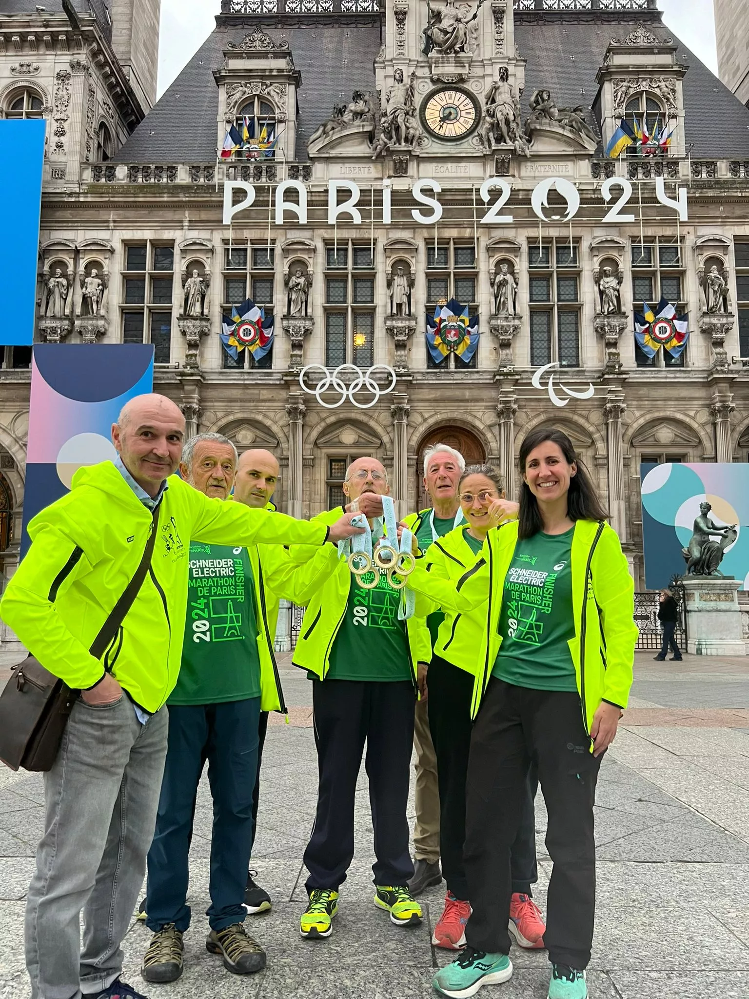 Club Atletismo Jaca en el Maratón de París.