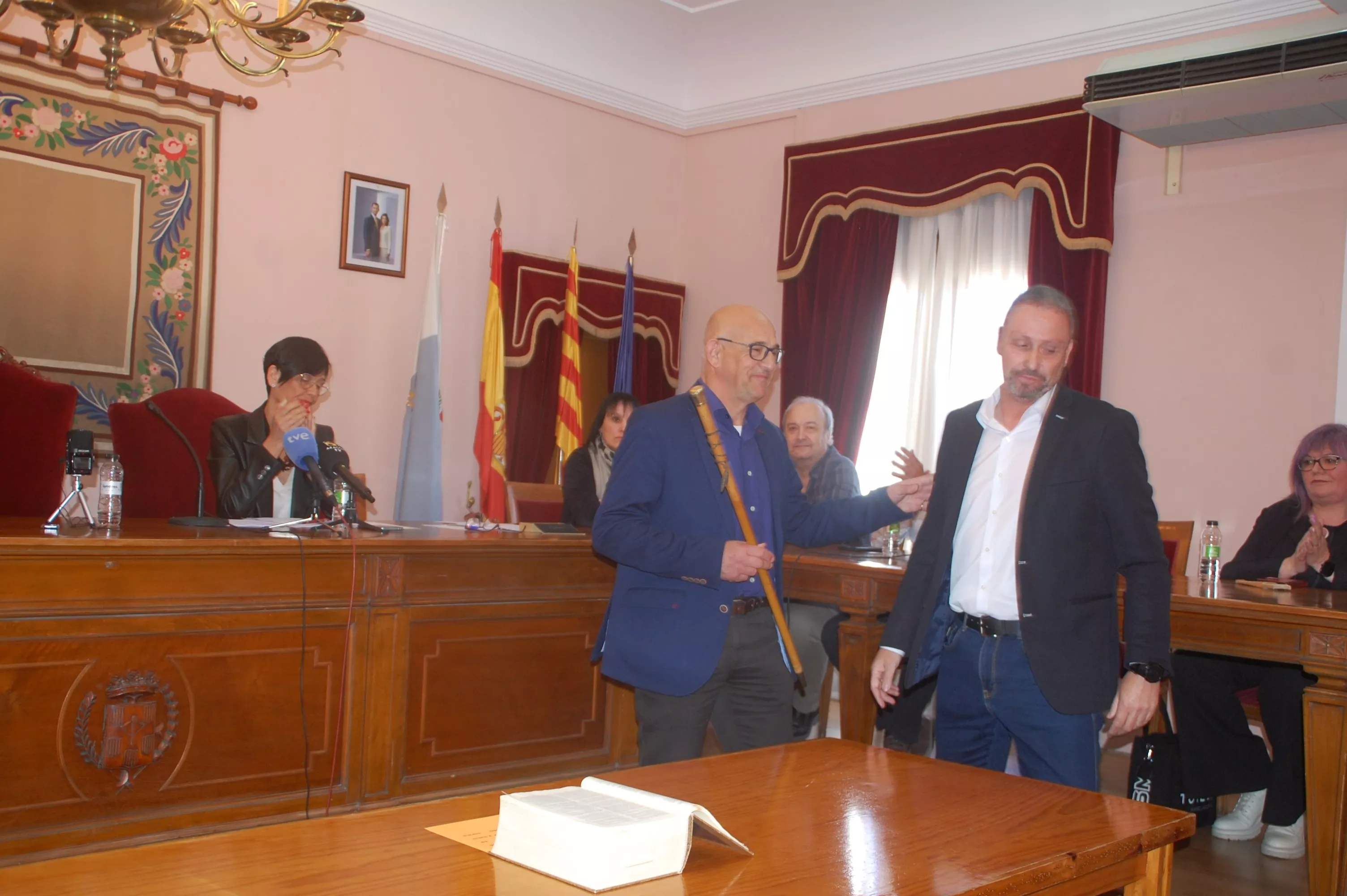 Francisco Villellas y Juan Escalzo en el pleno de la moción de censura