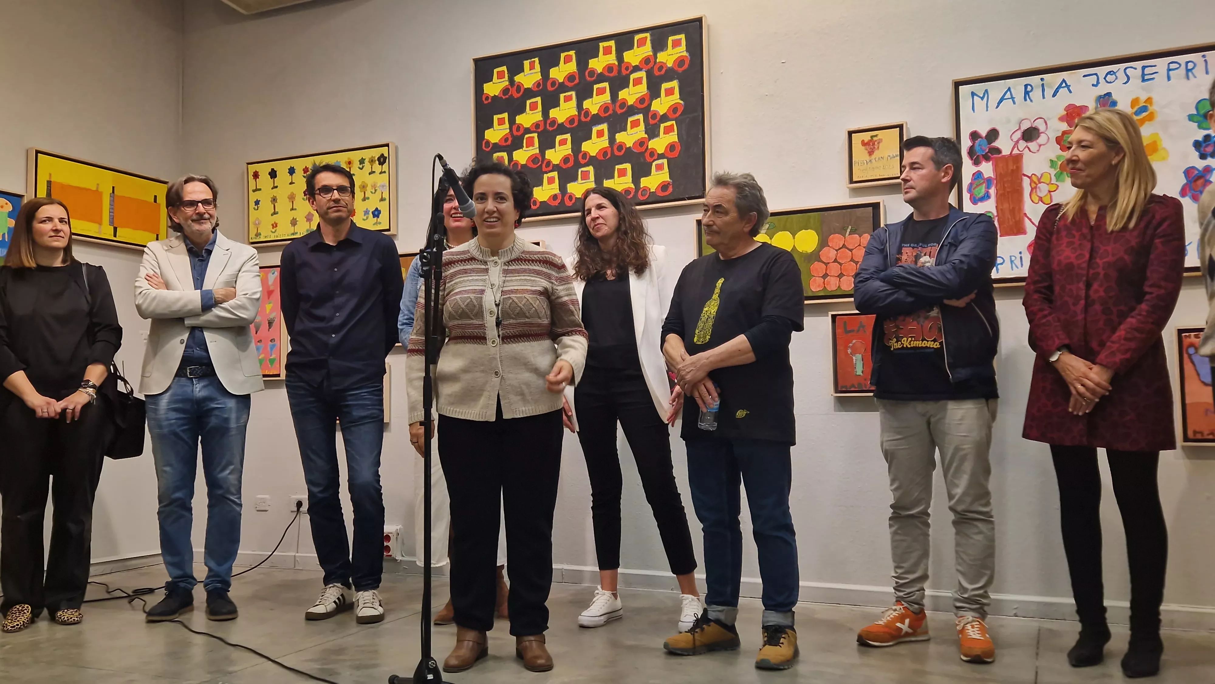 María José Prieto Nueno, en la inauguración de su exposición. Foto Myriam Martínez