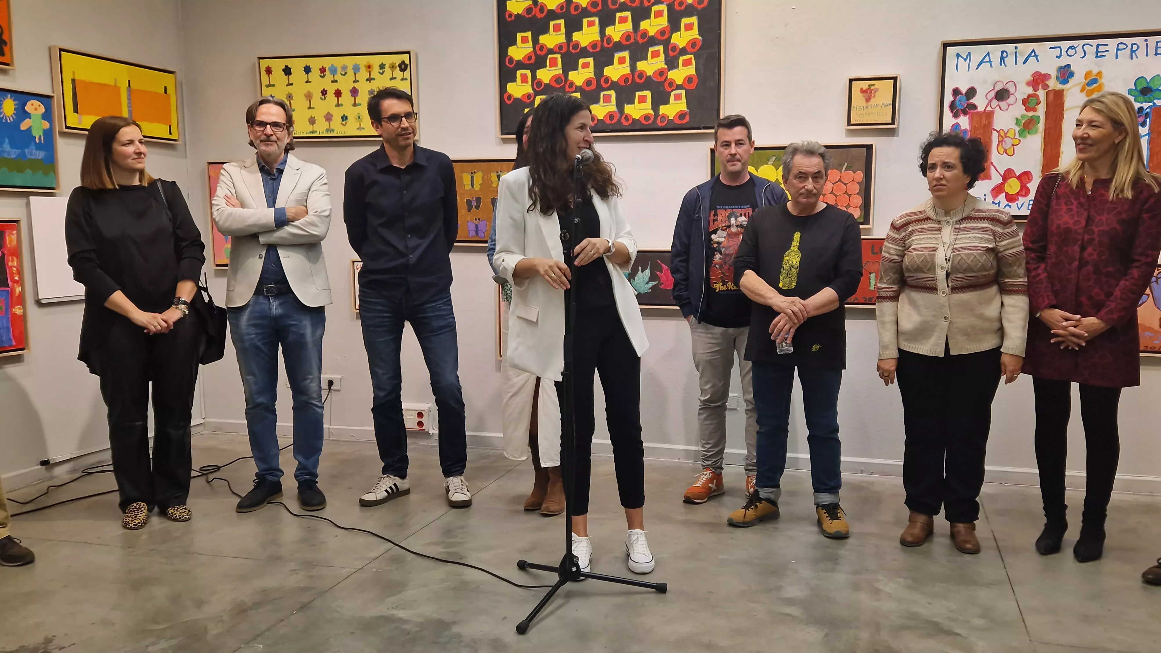 Sara Comenge, en la inauguración de la exposición de María José Prieto Nueno. Foto Myriam Martínez 