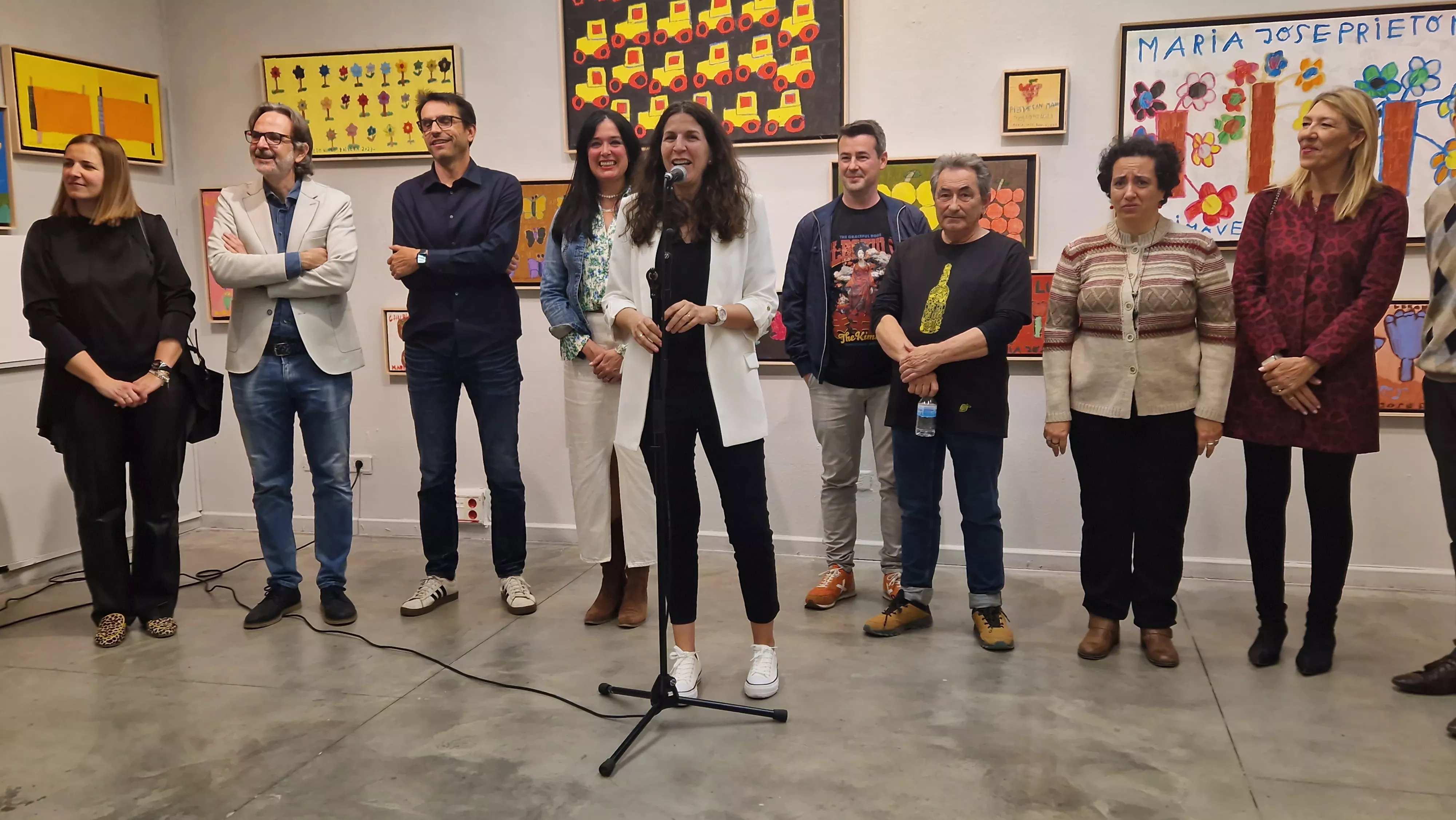 Sara Comenge, en la inauguración de la exposición de María José Prieto Nueno. Foto Myriam Martínez 