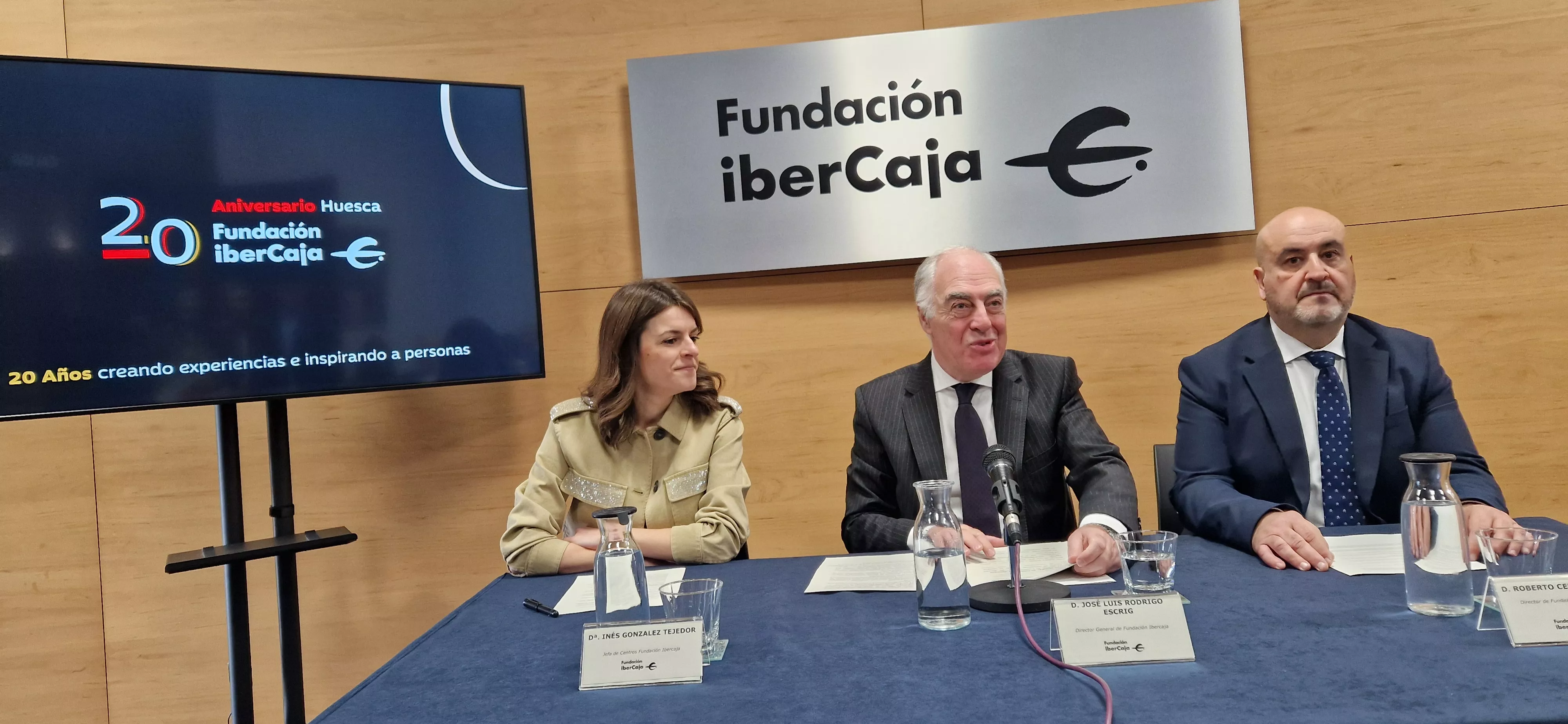 Inés González, José Luis Rodrigo y Roberto Cerdán han presentado los actos del 20 aniversario. Foto Myriam Martínez