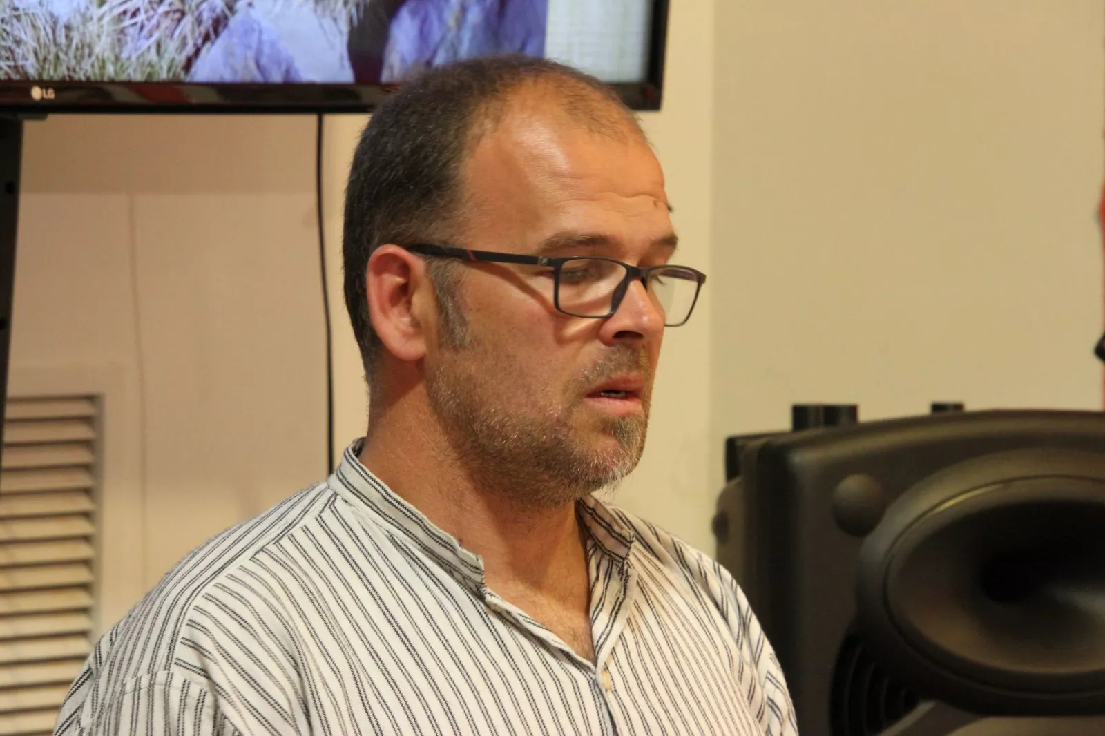  Lorenzo Moliner Otín, en las jornadas culturales de CRMAHU. Foto Carlos Neofato 