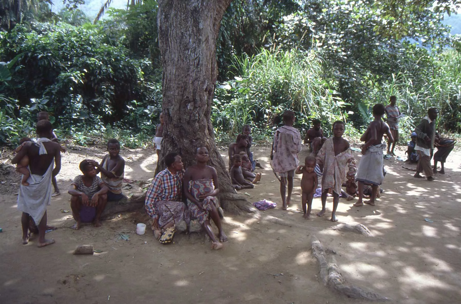 Tribu de los pigmeos en el Congo